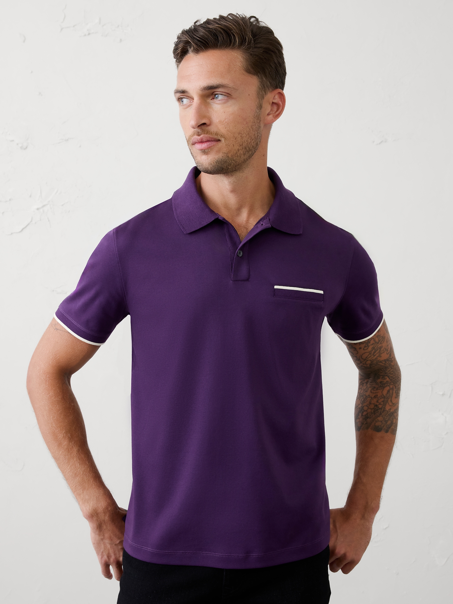 Luxe Touch Polo - Deep Highland Purple