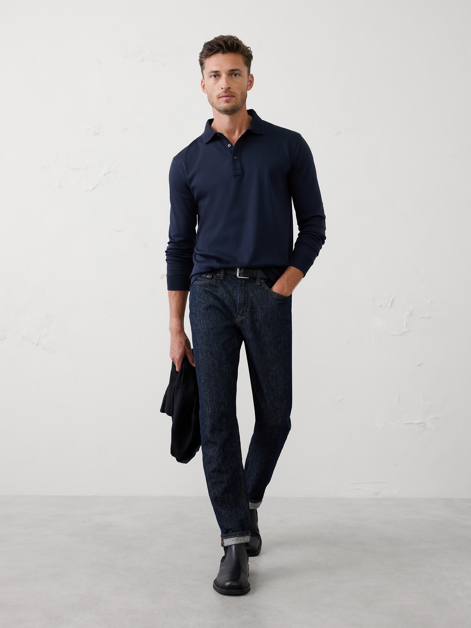 Luxe Touch Polo - Preppy Navy