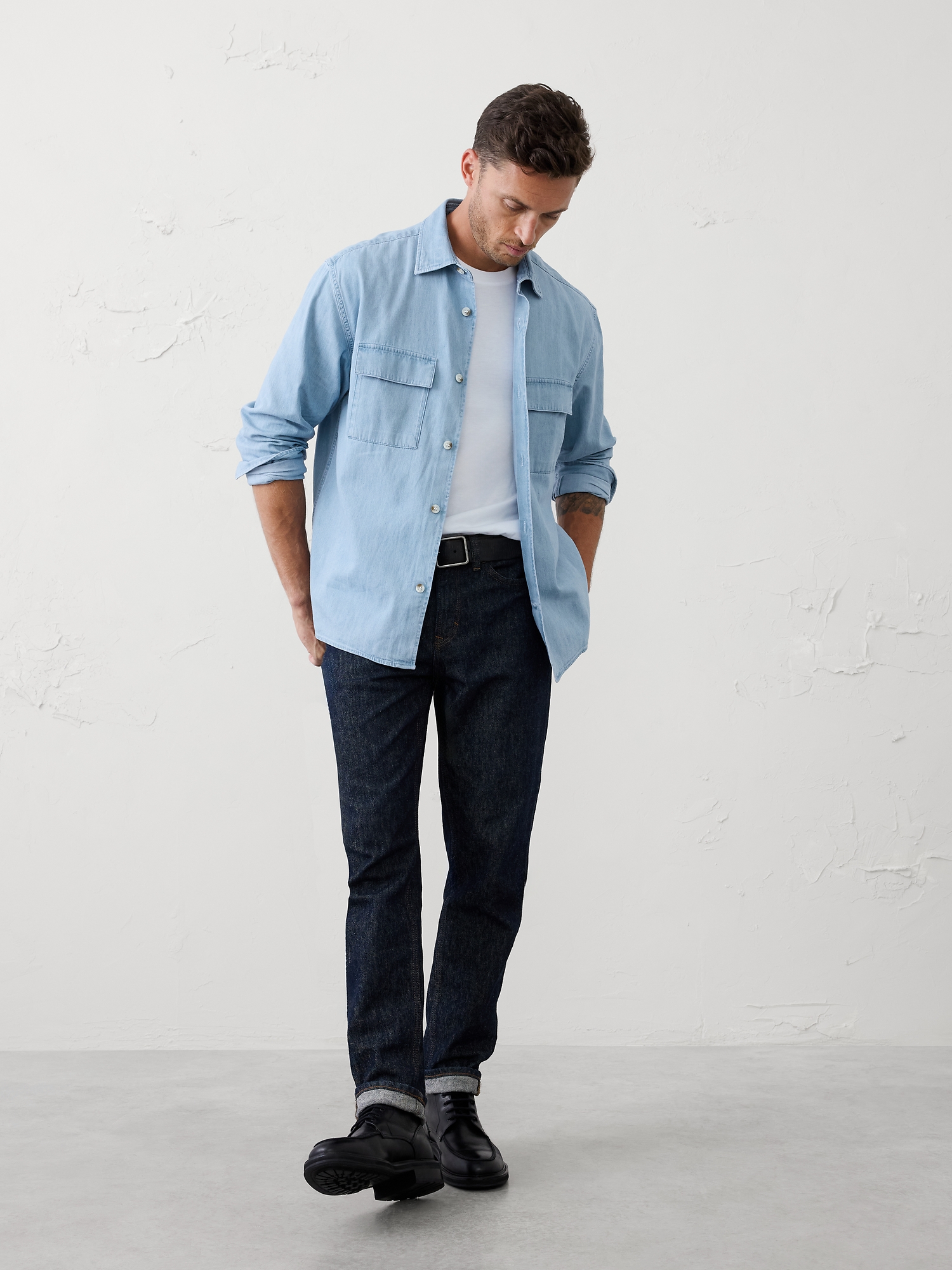 Image number 1 showing, DENIM OVERSHIRT
