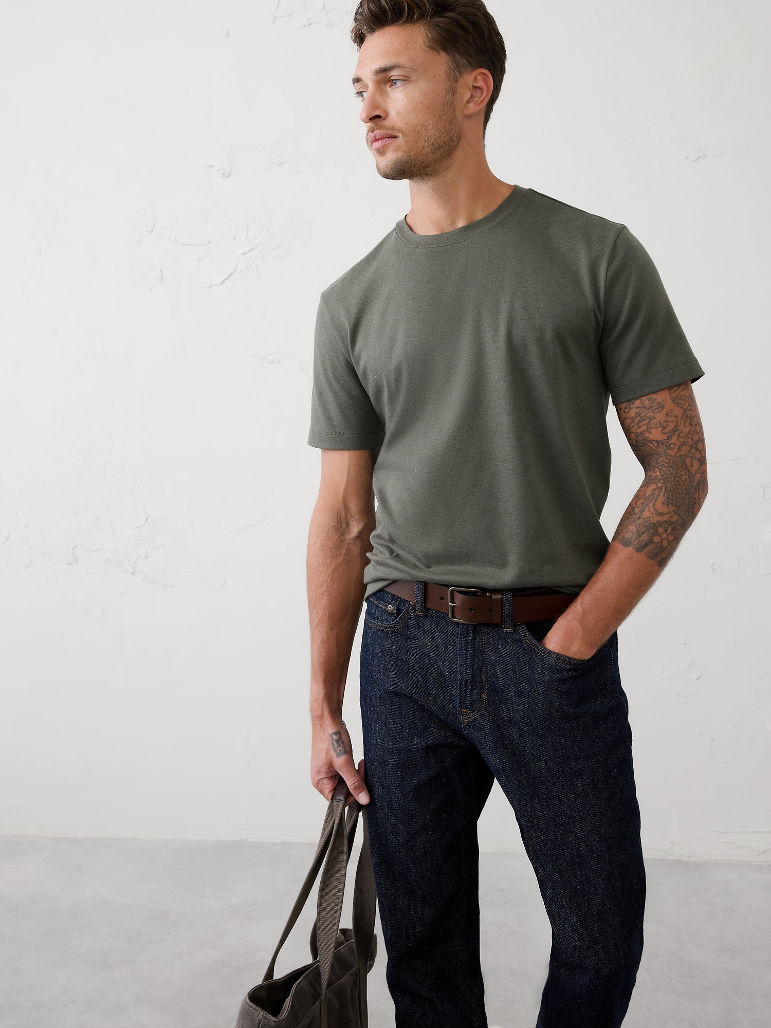 Image number 1 showing, Luxe Touch Crew-Neck T-Shirt