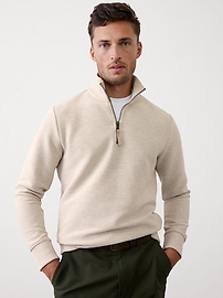 Knit Mock-Neck Half-Zip Sweatshirt | Banana Republic Factory