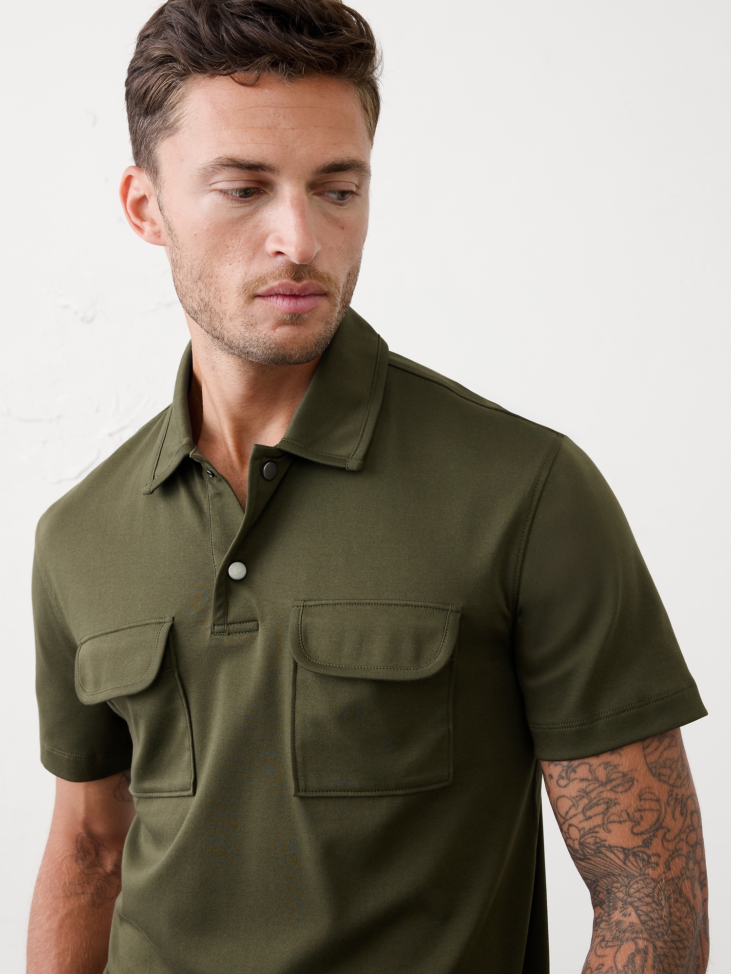 Image number 3 showing, Luxe Touch Pocket Polo