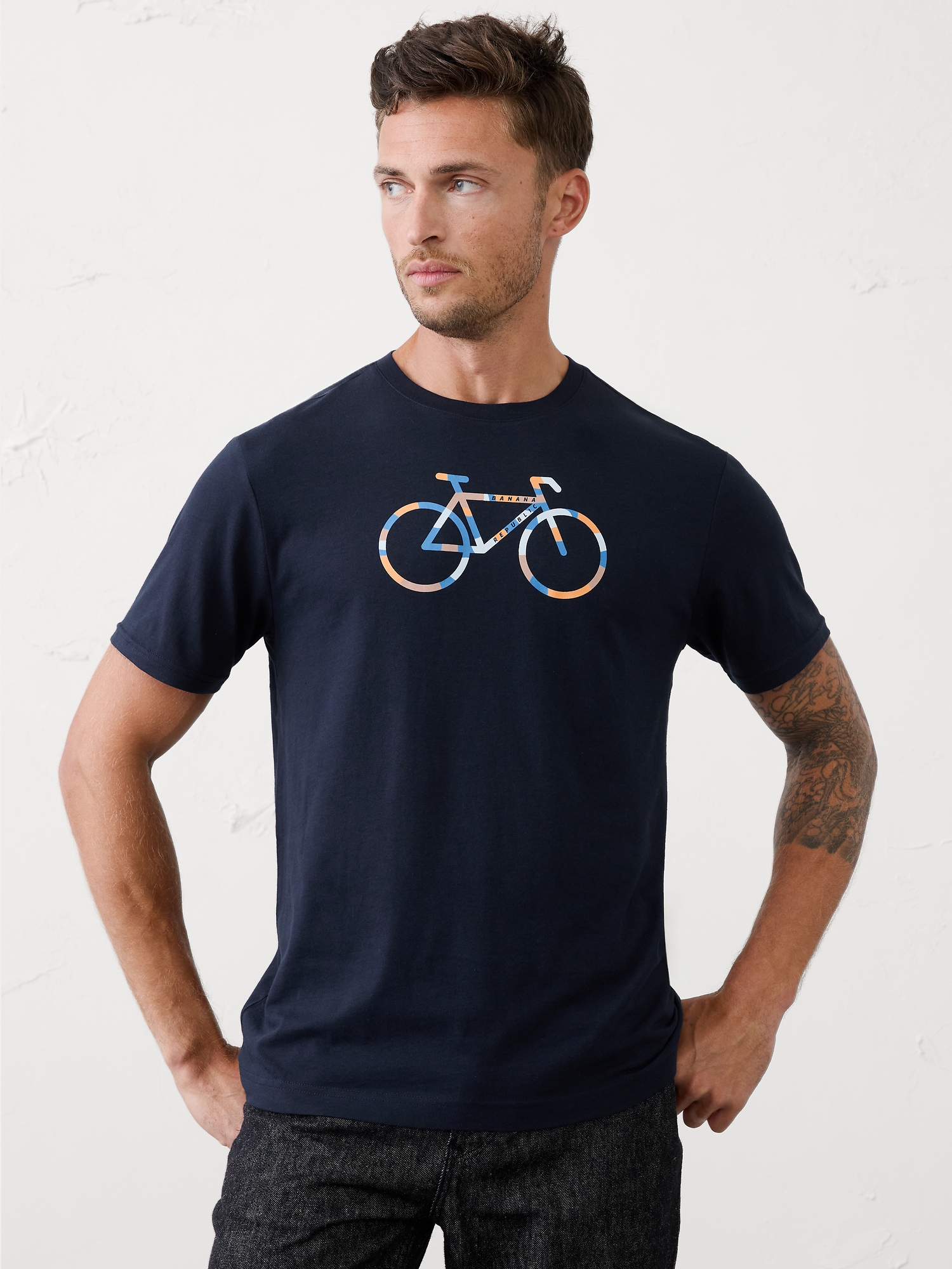 T-shirt à imprimé - Bleu Marine Bon Chic Bon Genre