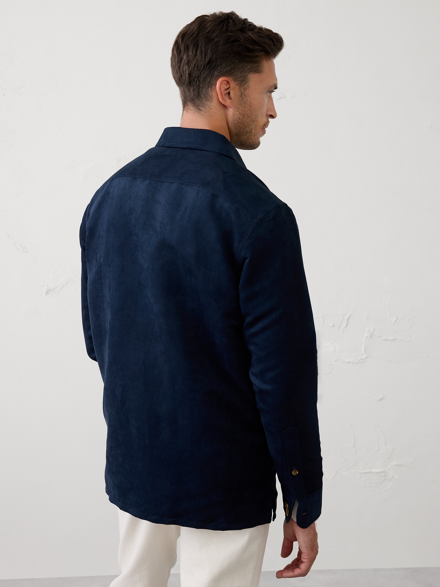 Image number 2 showing, Relaxed-Fit Vegan Suede Overshirt