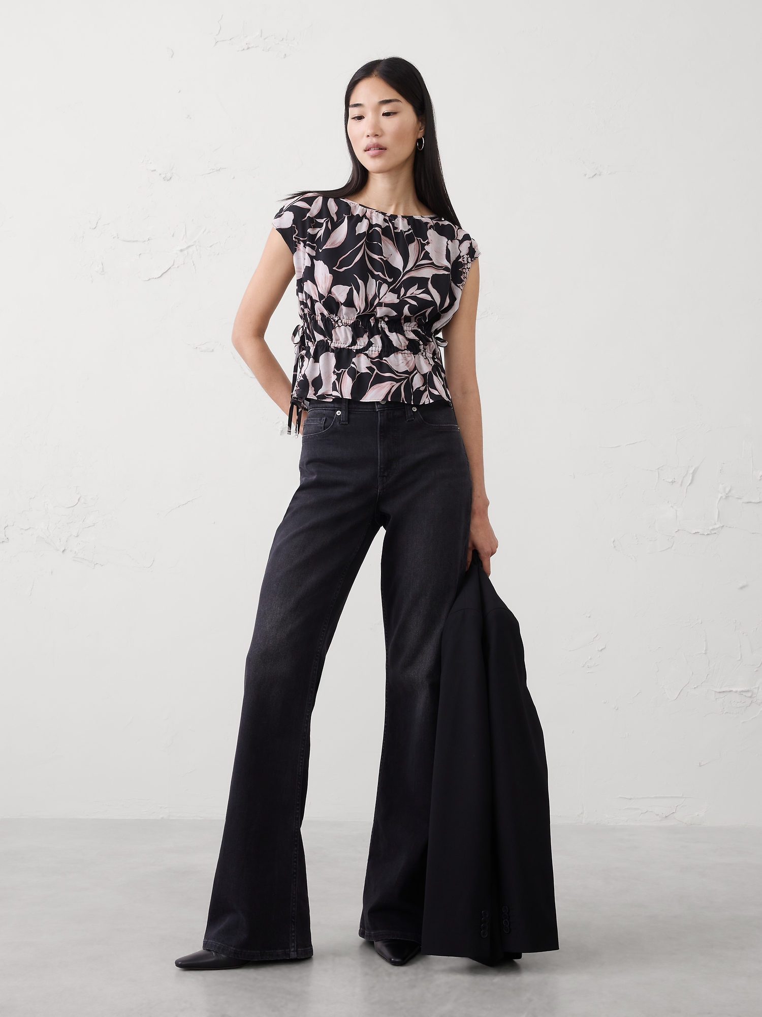 Side-Tie Top - Pink Floral