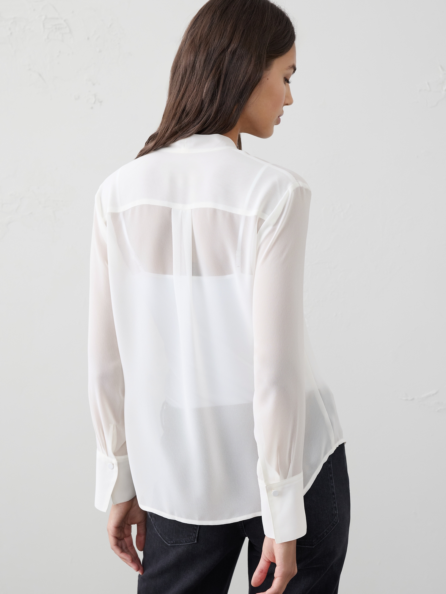 Image number 2 showing, Tie-Neck Blouse