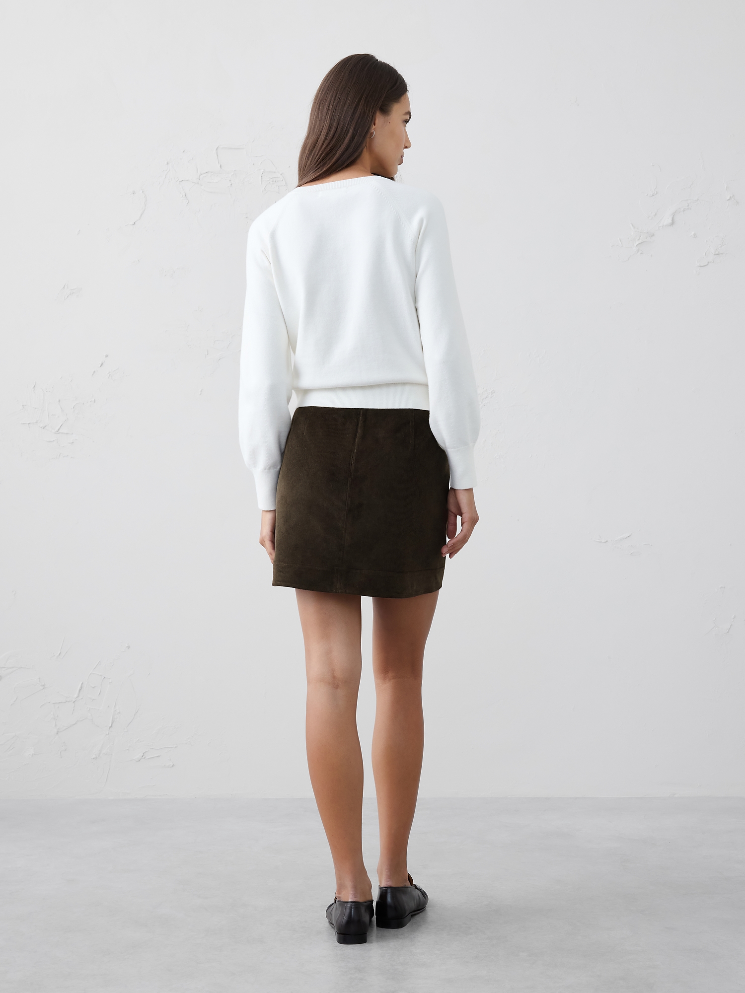 Image number 2 showing, Corduroy Seamed Mini Skirt