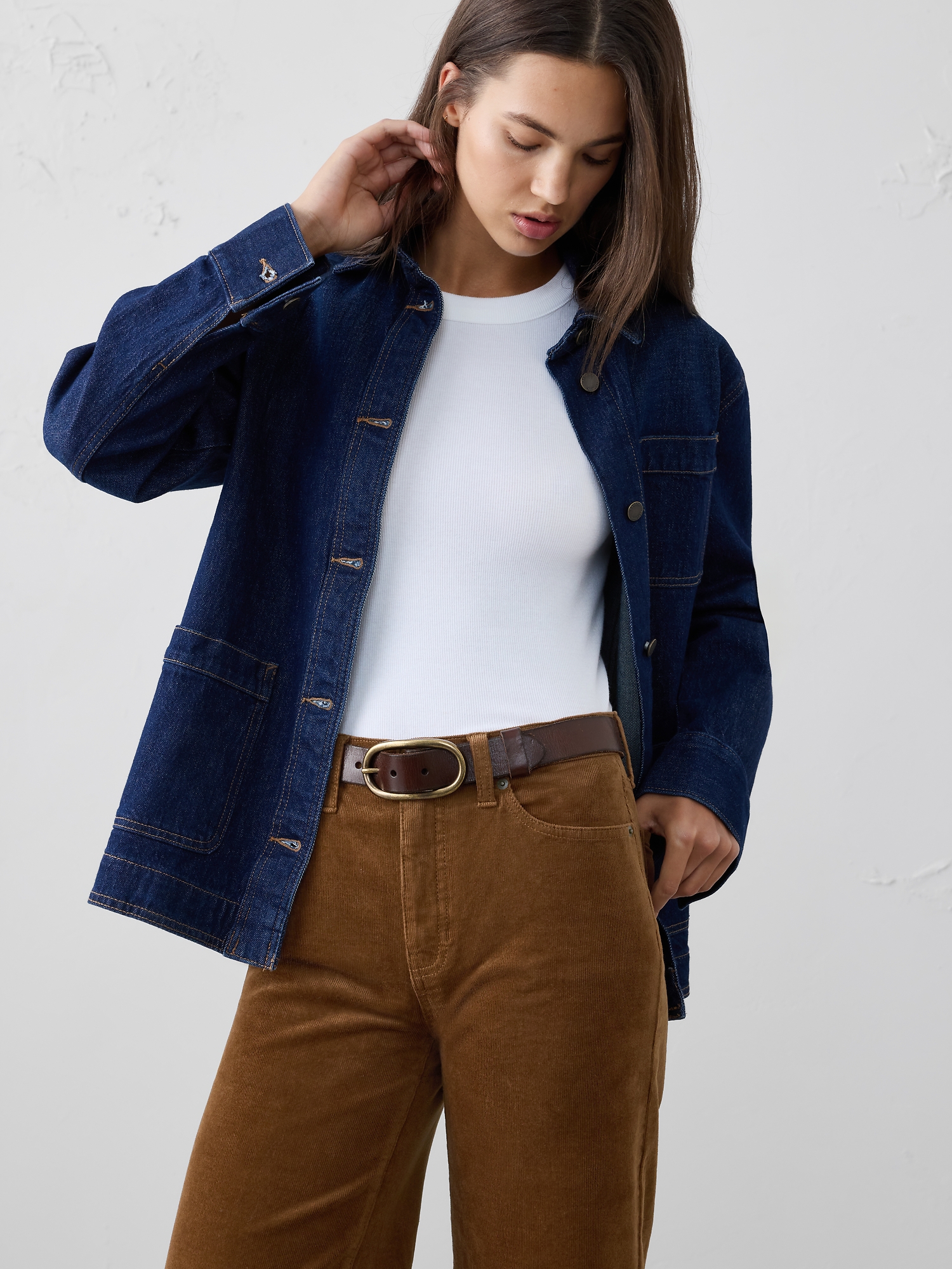 Image number 3 showing, Wide-Leg High-Rise Corduroy Jean