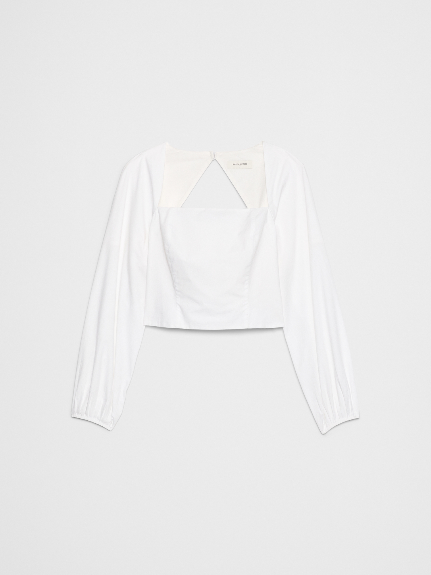 Image number 4 showing, POPLIN SQUARE-NECK TOP