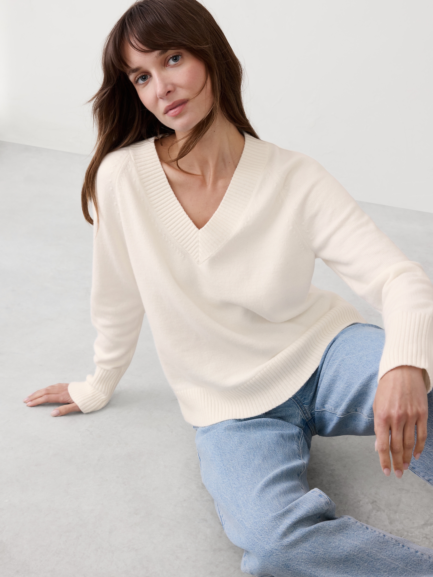 Image number 1 showing, Perfectly Soft V-Neck Sweater