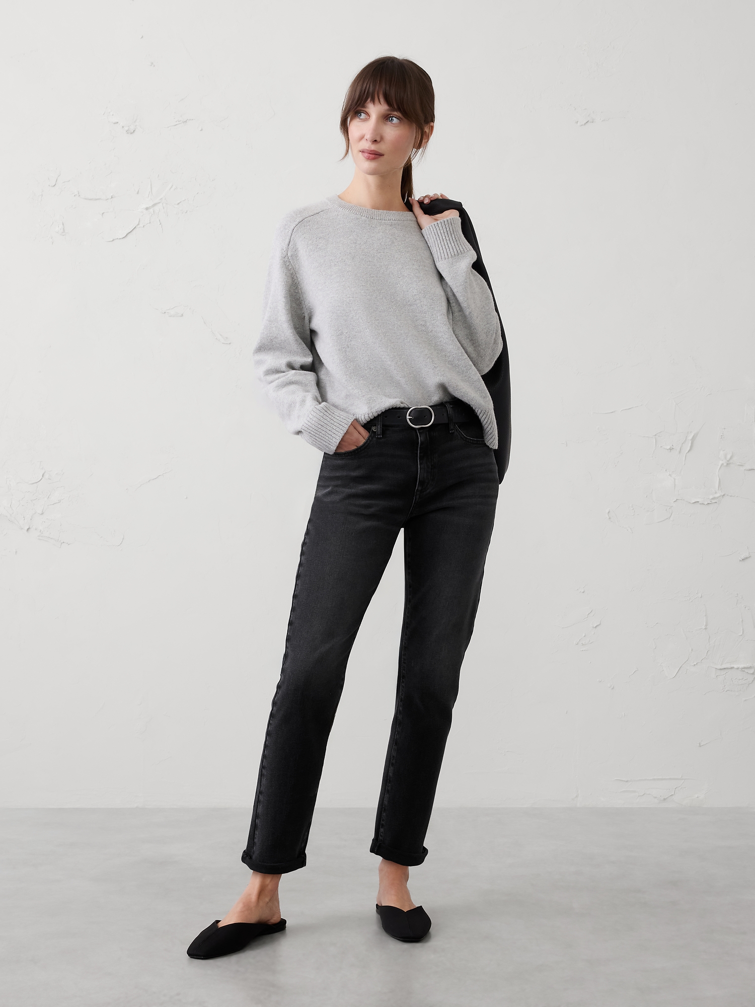 Image number 1 showing, GIRLFRIEND MID-RISE JEAN