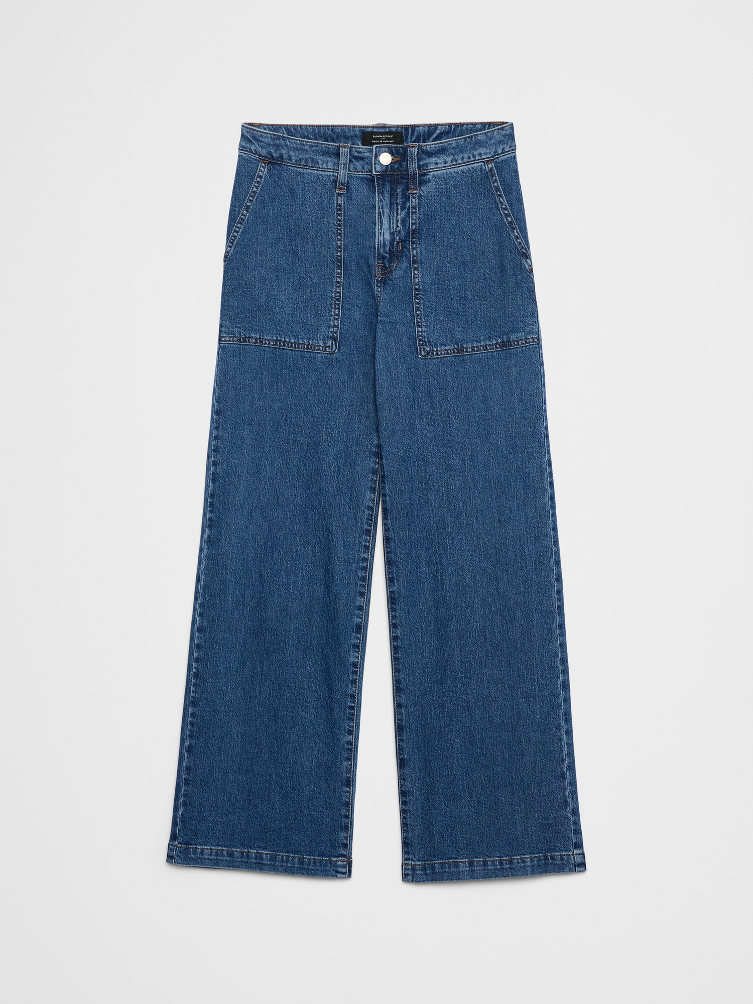 Image number 7 showing, WIDE-LEG HIGH-RISE UTILITY JEAN