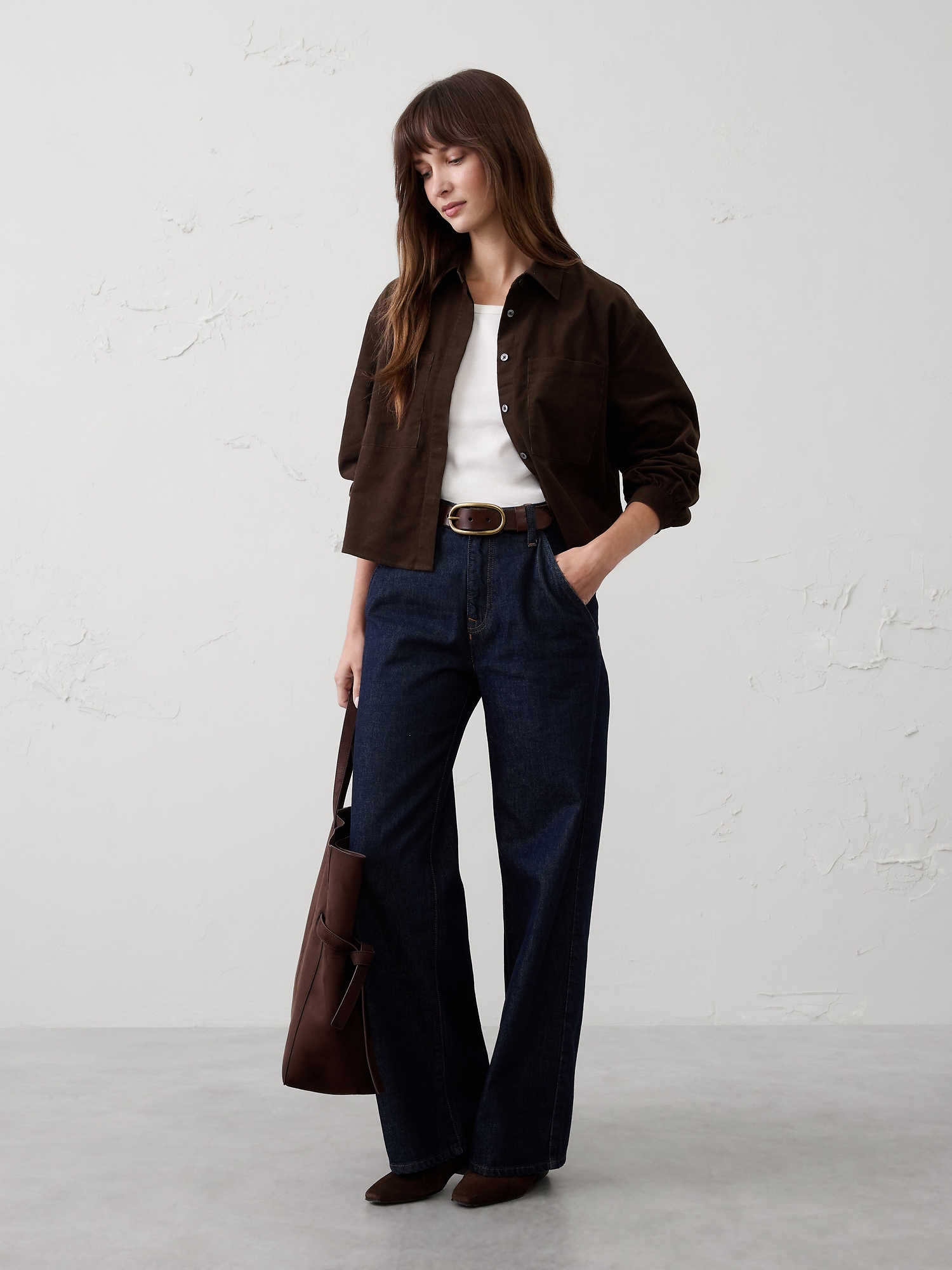 Corduroy Double Pocket Shirt - Dark Oak