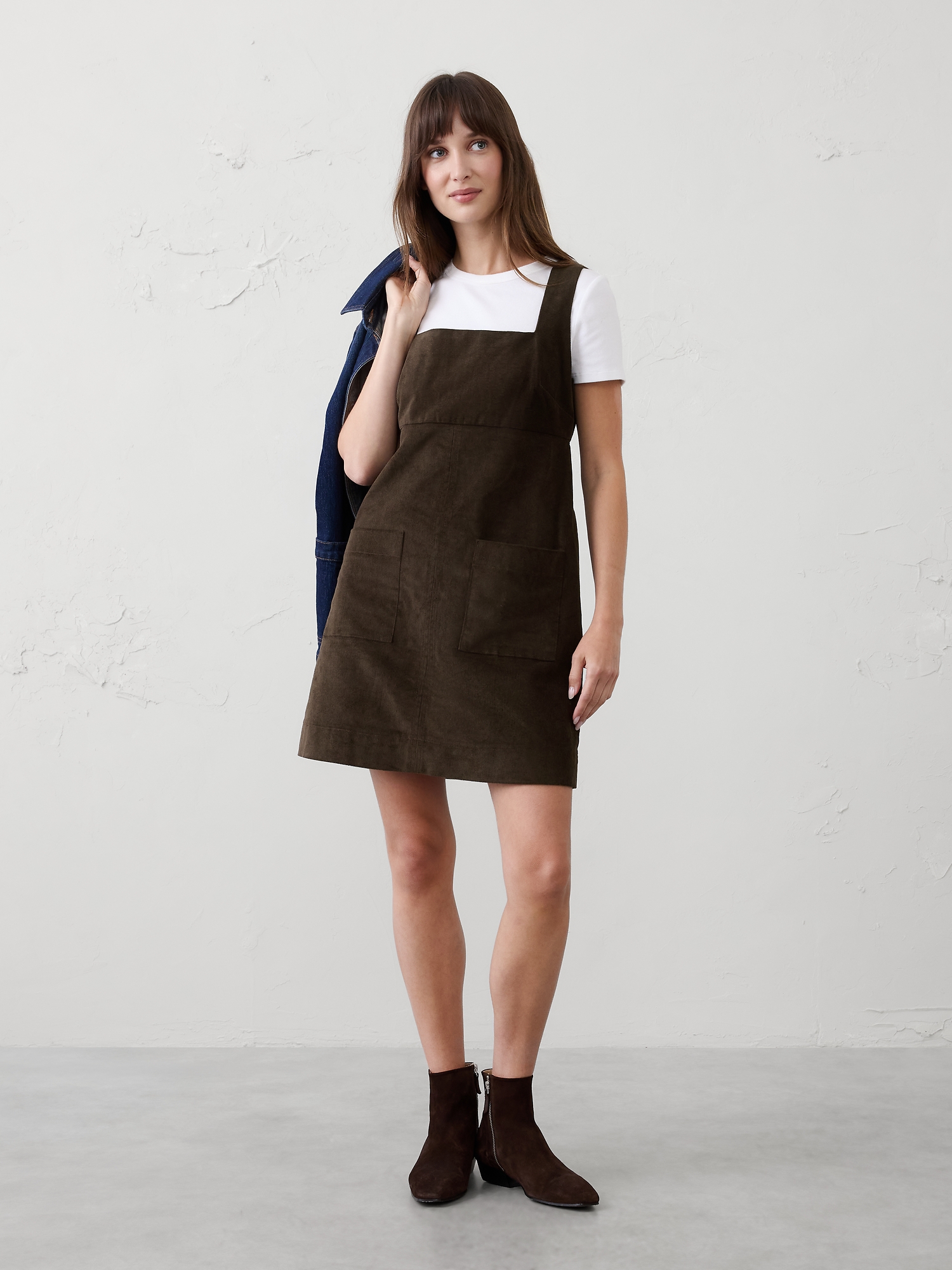 Image number 1 showing, CORDUROY MINI DRESS