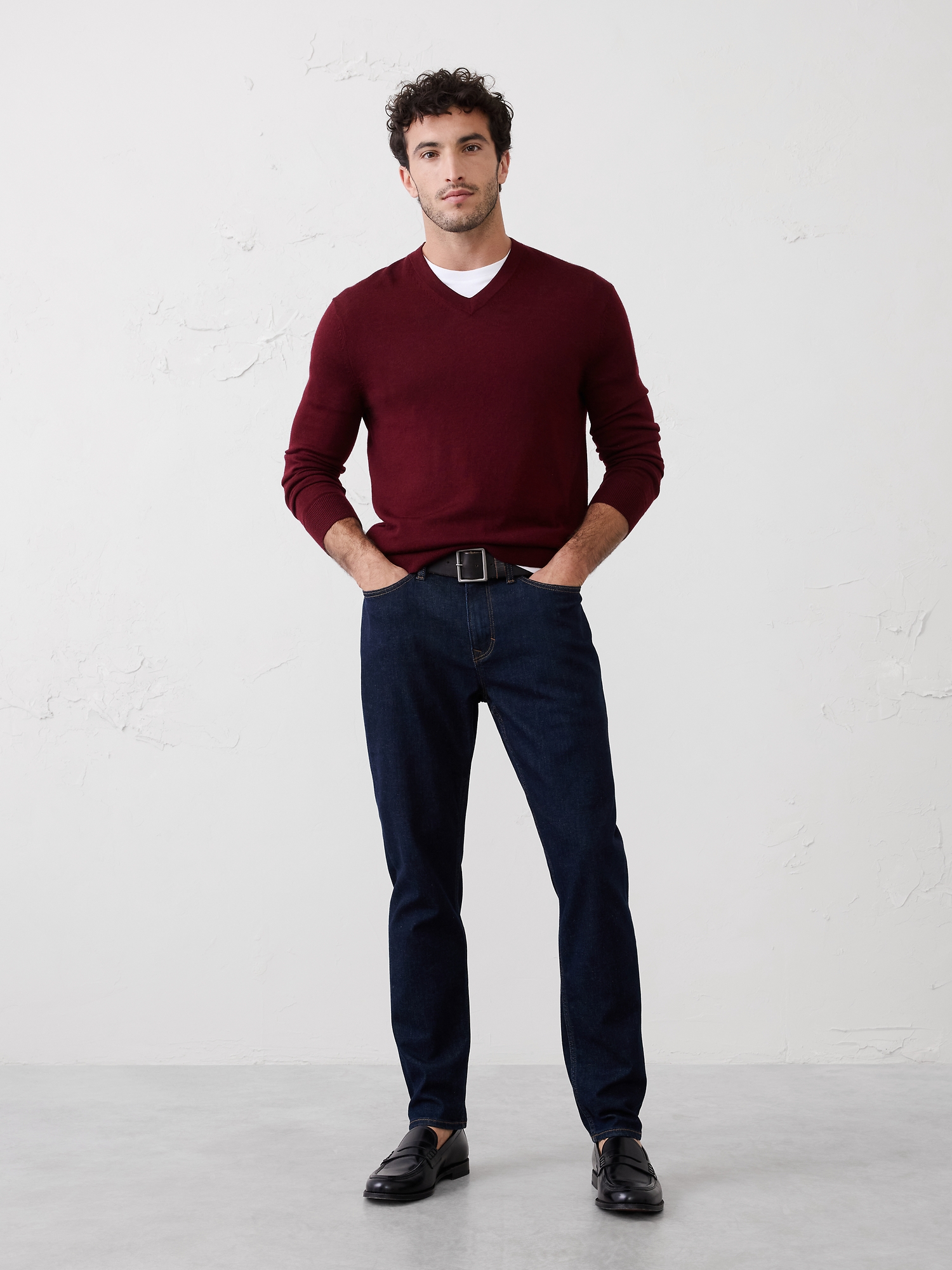 Image number 1 showing, Merino Wool V-Neck Sweater