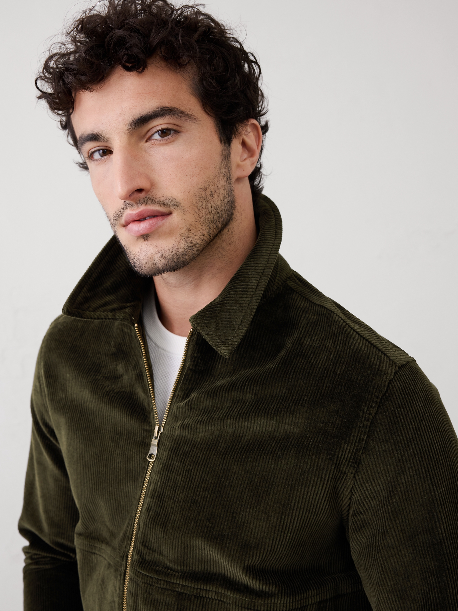 Image number 3 showing, CORDUROY HARRINGTON JACKET