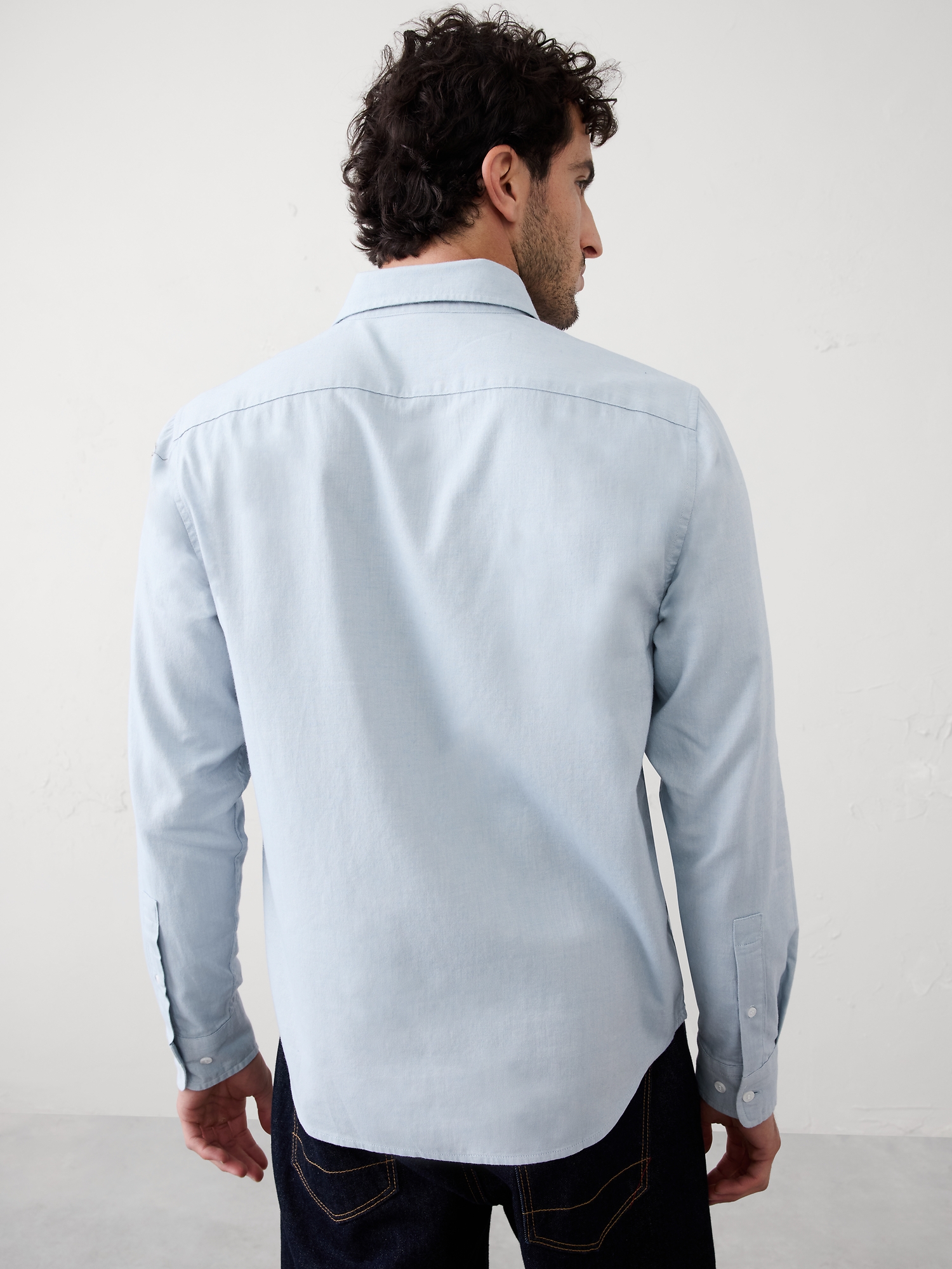 Image number 2 showing, SLIM-FIT LIGHTWEIGHT FLANNEL SHIRT
