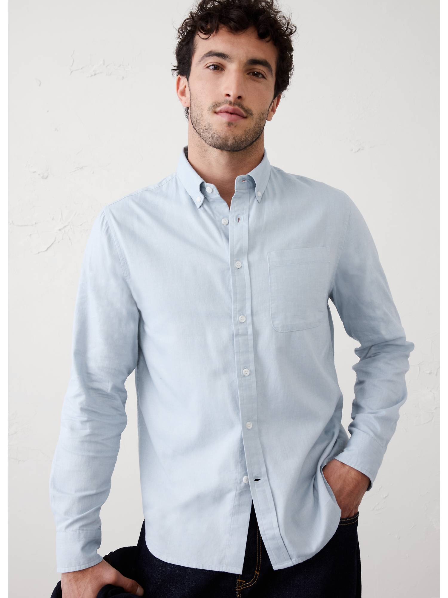 Image number 1 showing, Slim-Fit Lightweight Flannel Shirt