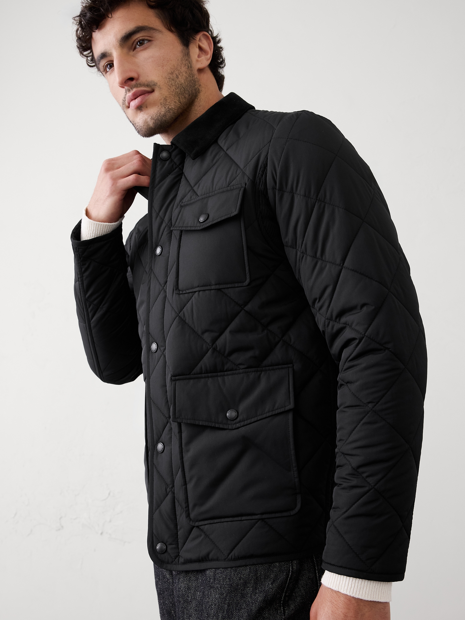 Image number 3 showing, DIAMOND QUILTED JACKET