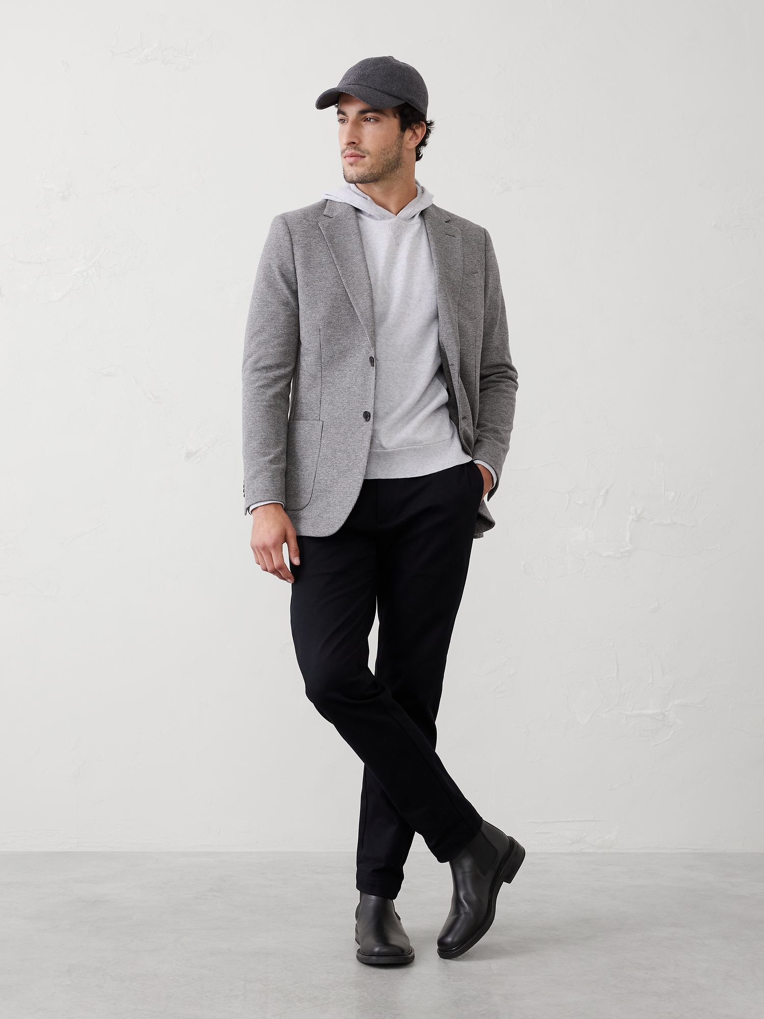 Image number 1 showing, Tailored-Fit Knit Mini Houndstooth Jacket