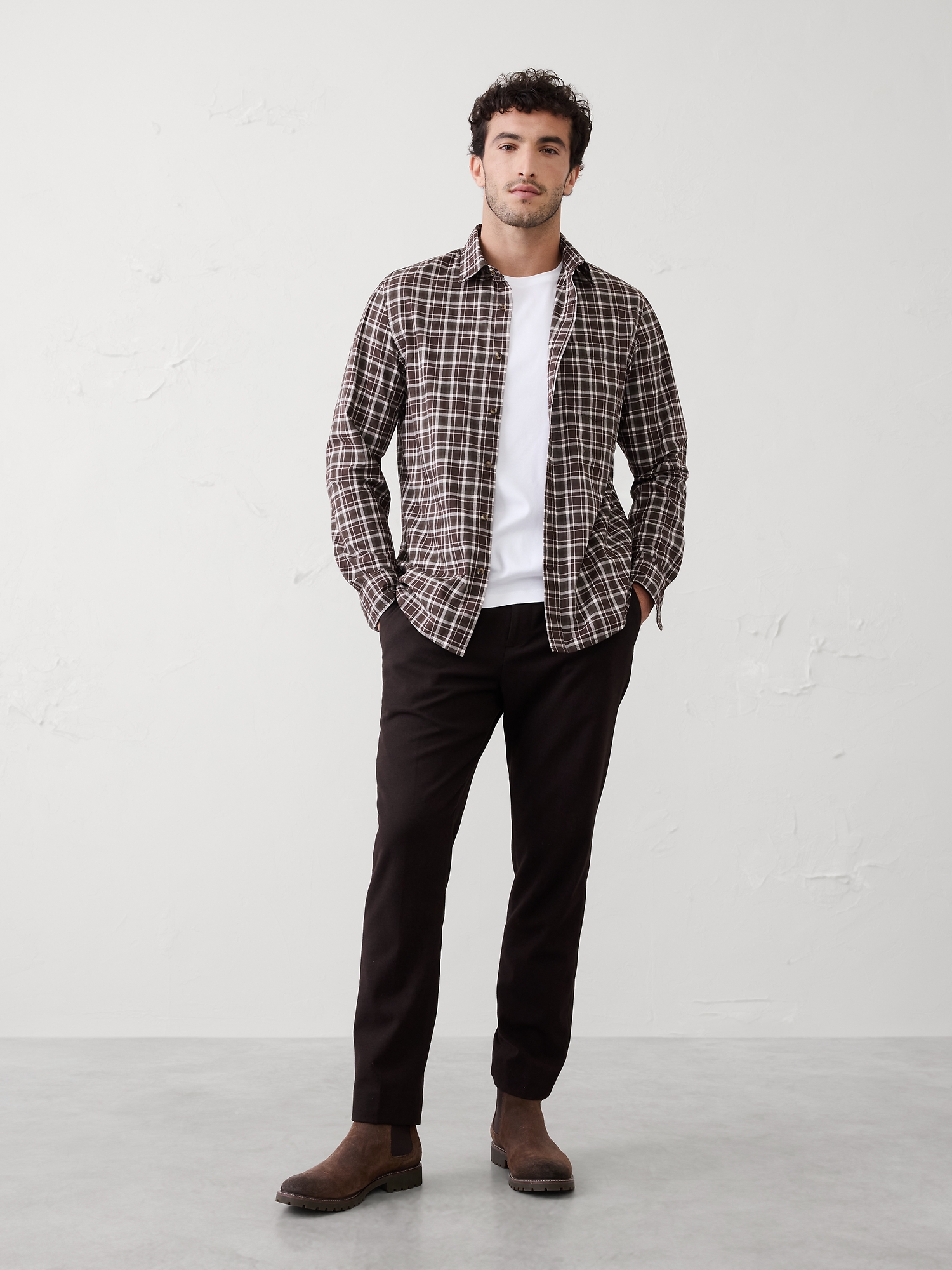 Slim-Fit Softwash Cotton Shirt - Multi Plaid