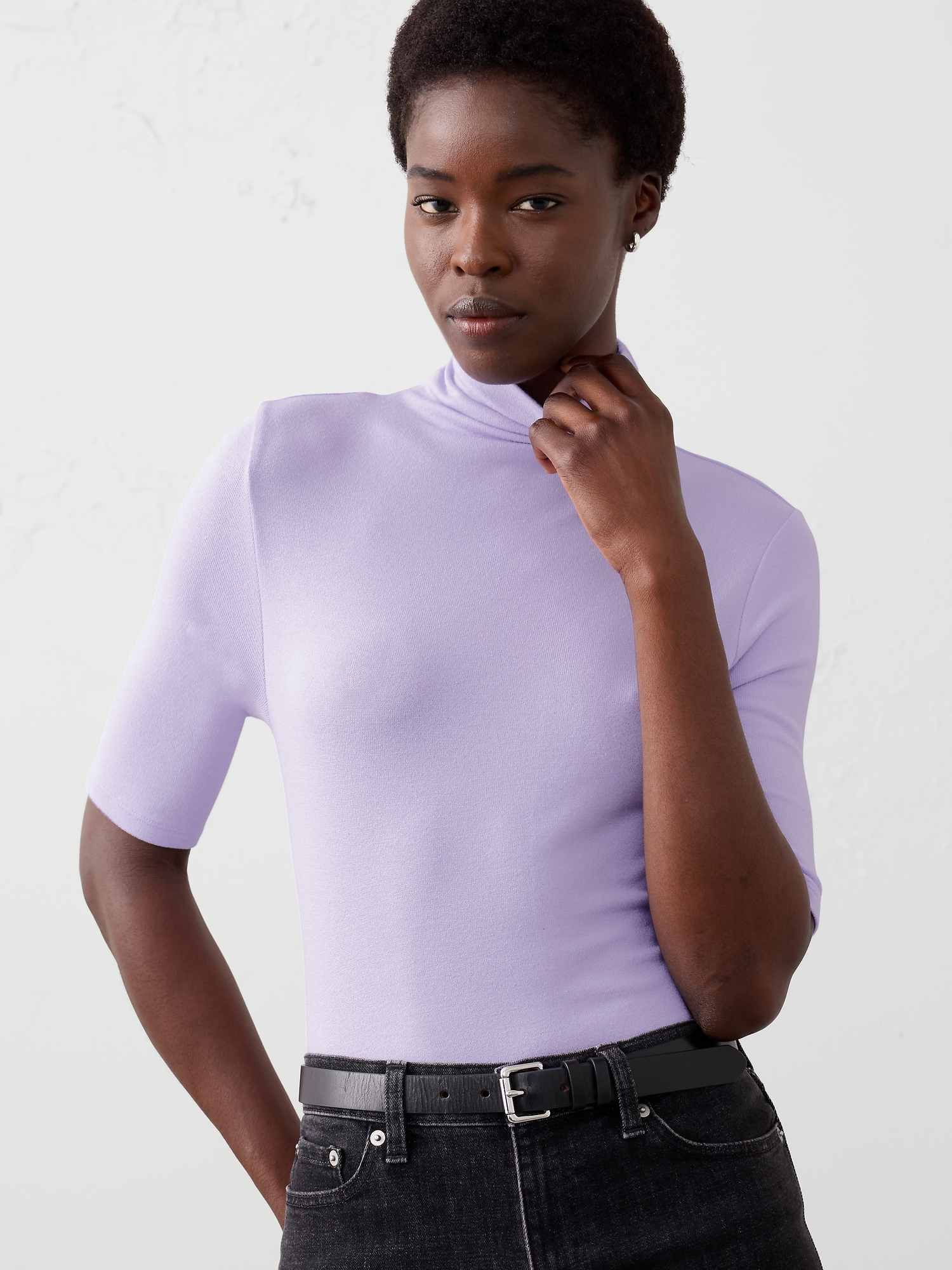 Image number 1 showing, SOFT LUXE TURTLENECK TOP
