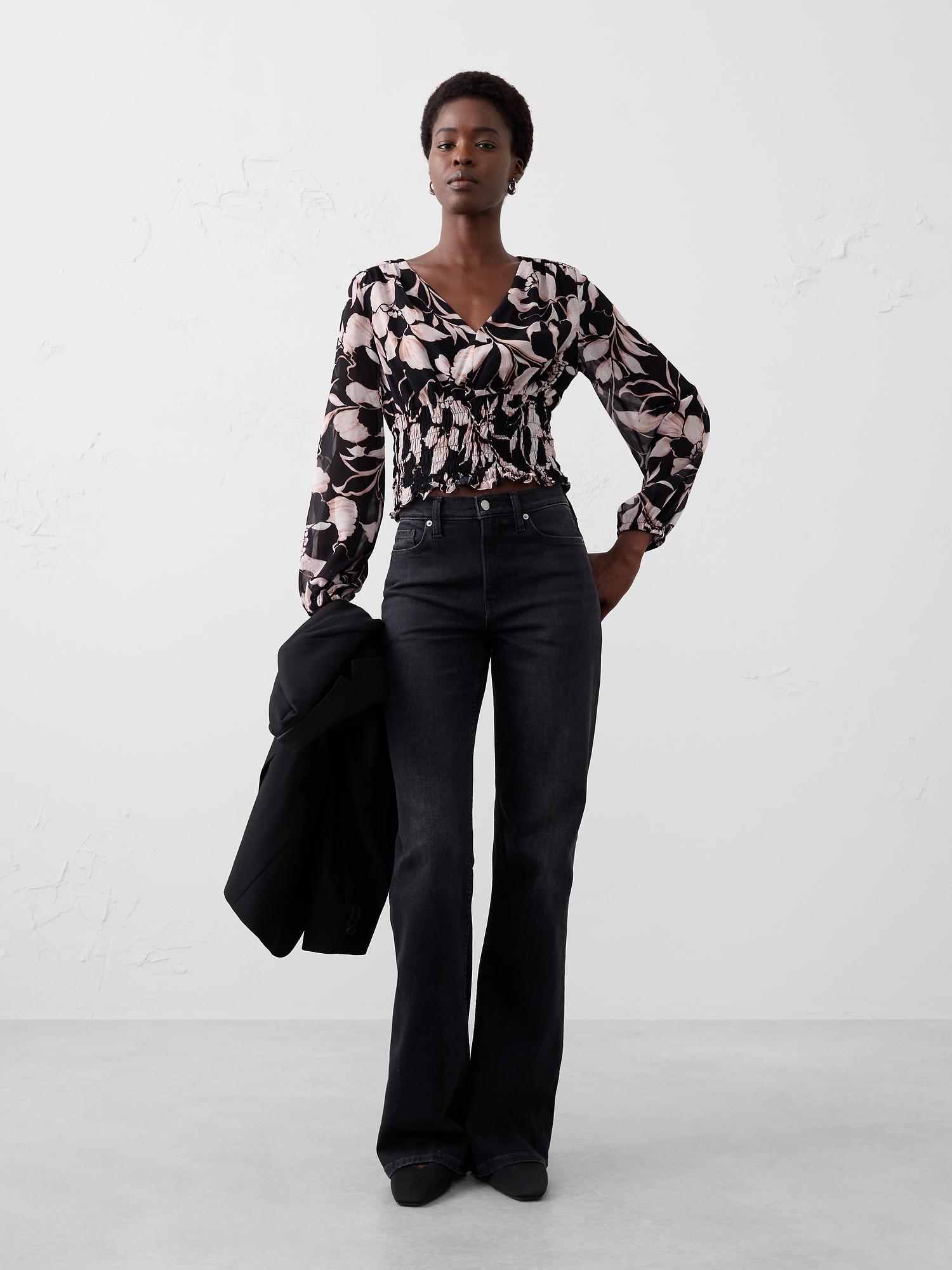 Image number 1 showing, Ruched V-Neck Top