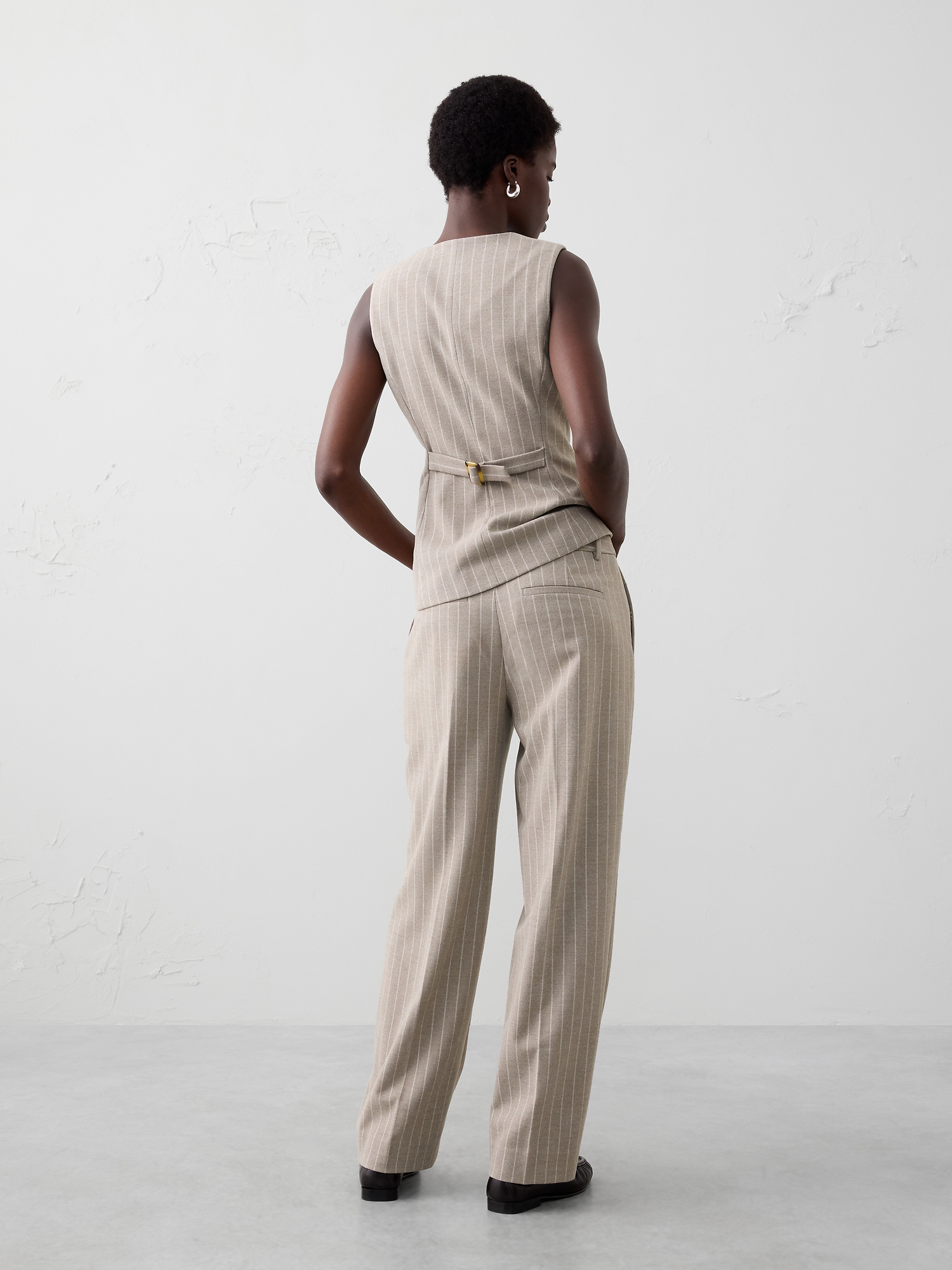 Image number 2 showing, Straight High-Rise Pinstripe Trouser