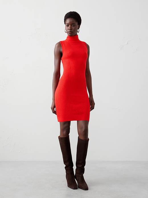 ribbed mini sweater dress ASTR the Label | Carlene Ribbed Mini Sweater Dress in Black