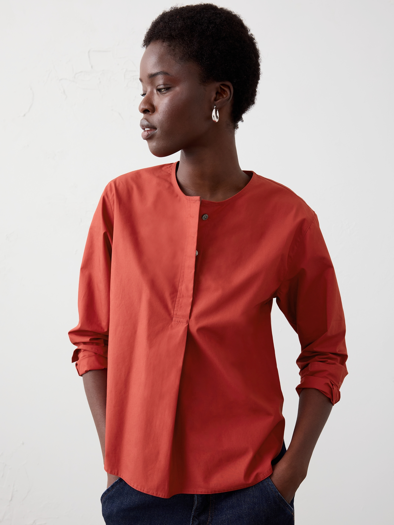Image number 1 showing, Placket Popover Shirt
