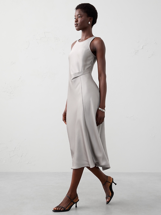 banana republic bias-cut satin midi dress NWT Banana Republic Bias-Cut Satin Midi Dress Black Sz PS
