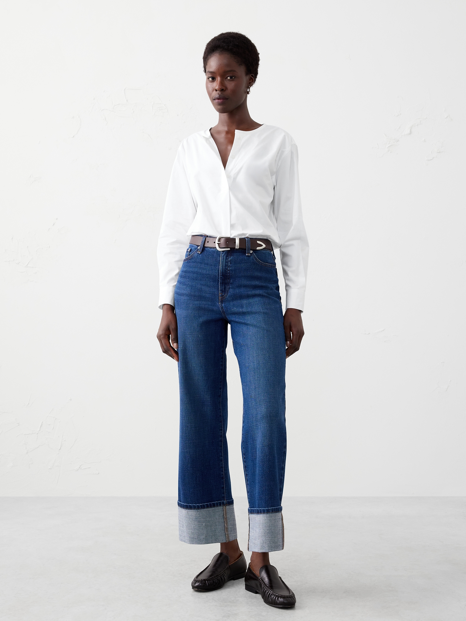 Placket Popover Shirt - White