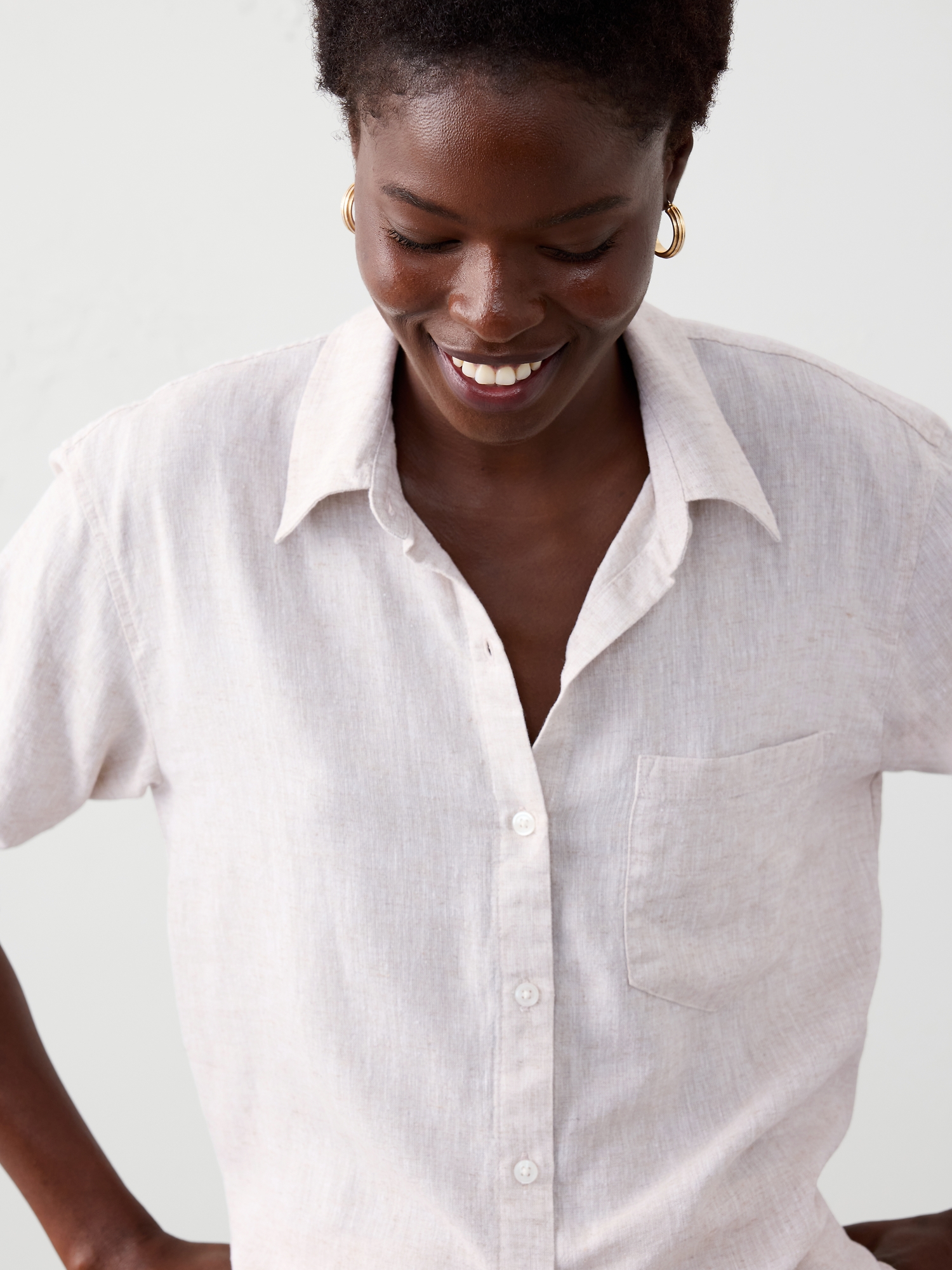 Image number 3 showing, Perfect Linen-Blend Shirt