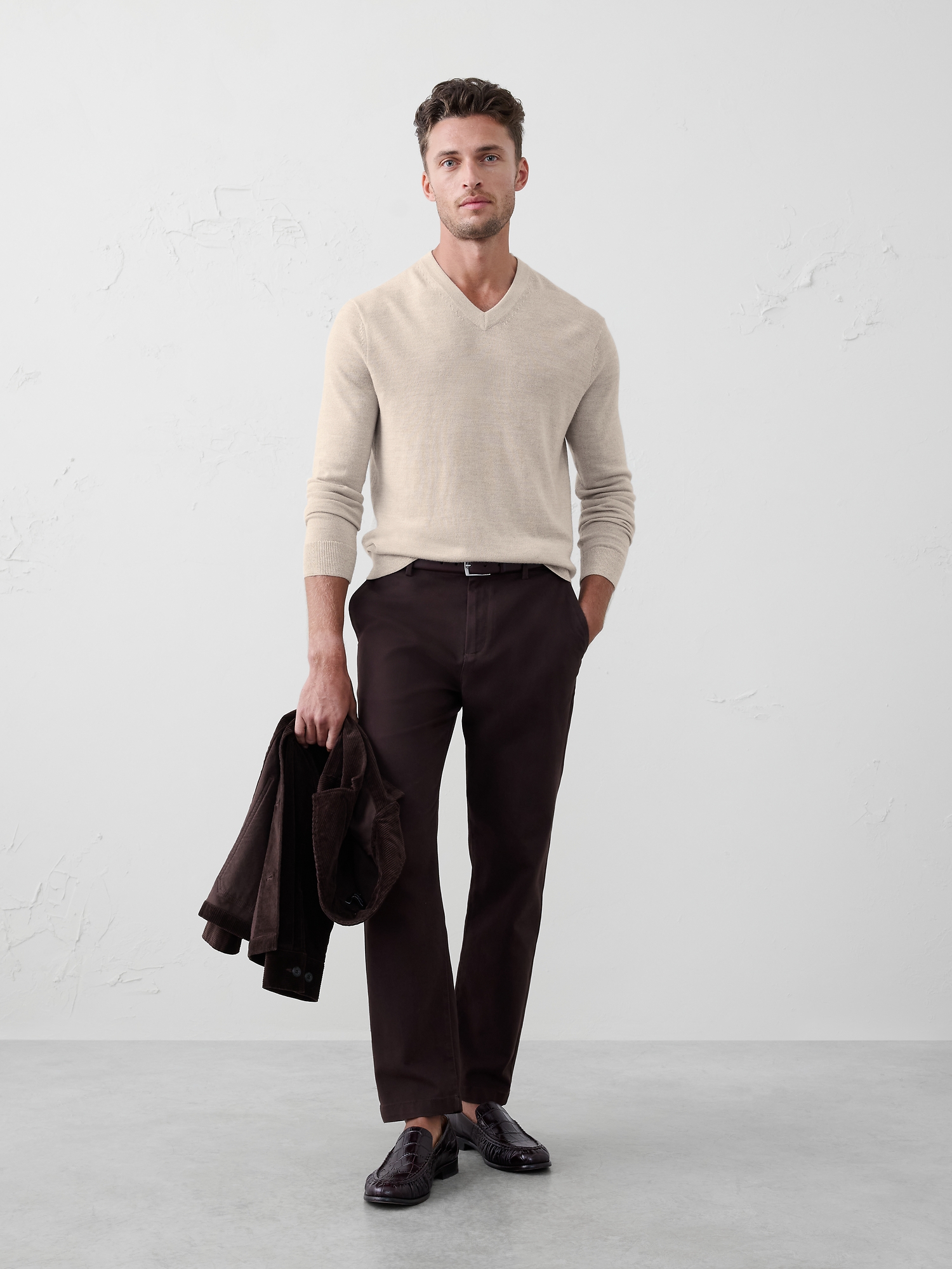Image number 1 showing, Merino Wool V-Neck Sweater
