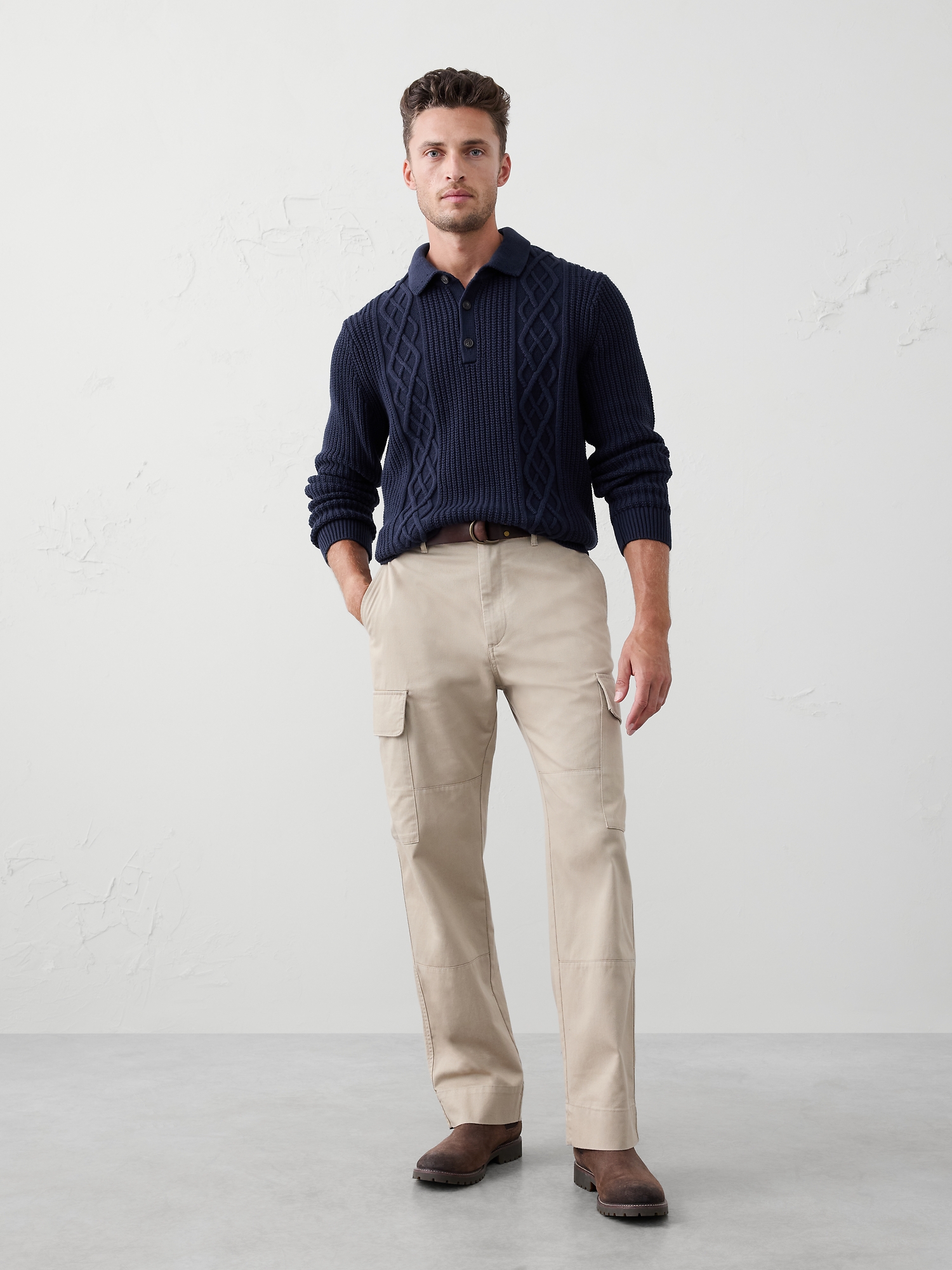 Image number 1 showing, Cable Sweater Polo