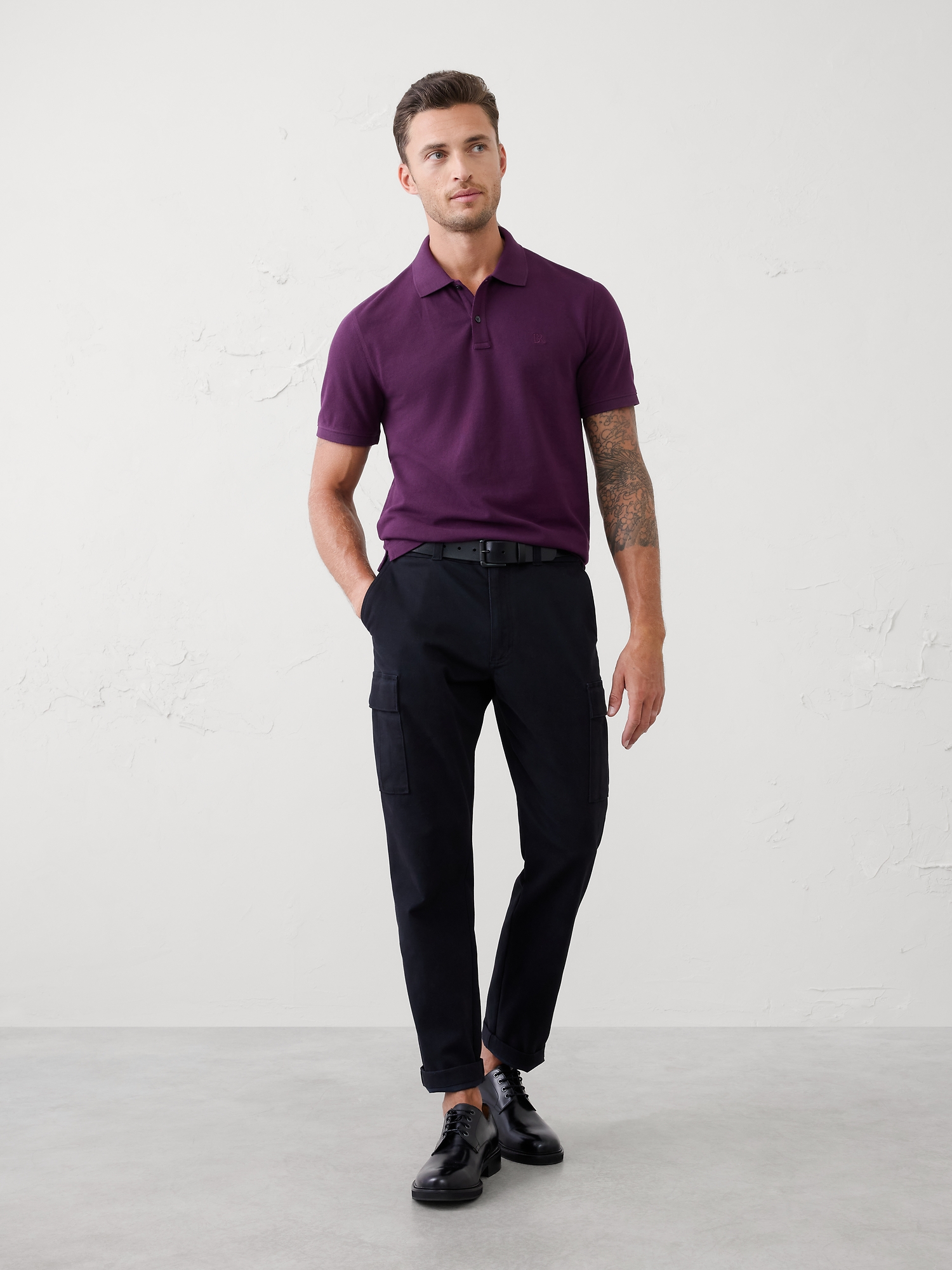 Cotton Pique Polo - New Pinot Noir