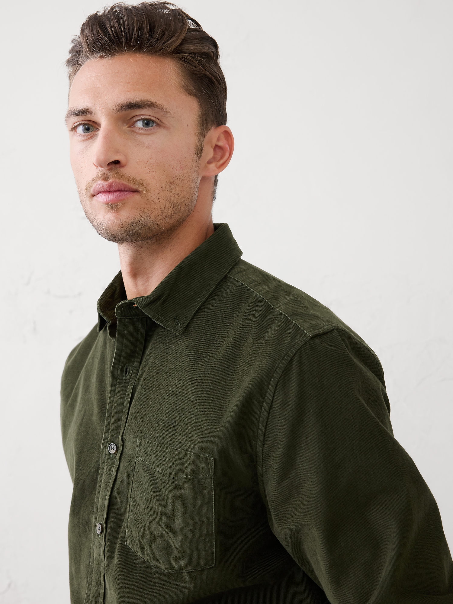 Image number 3 showing, Slim-Fit Fine Wale Corduroy Shirt
