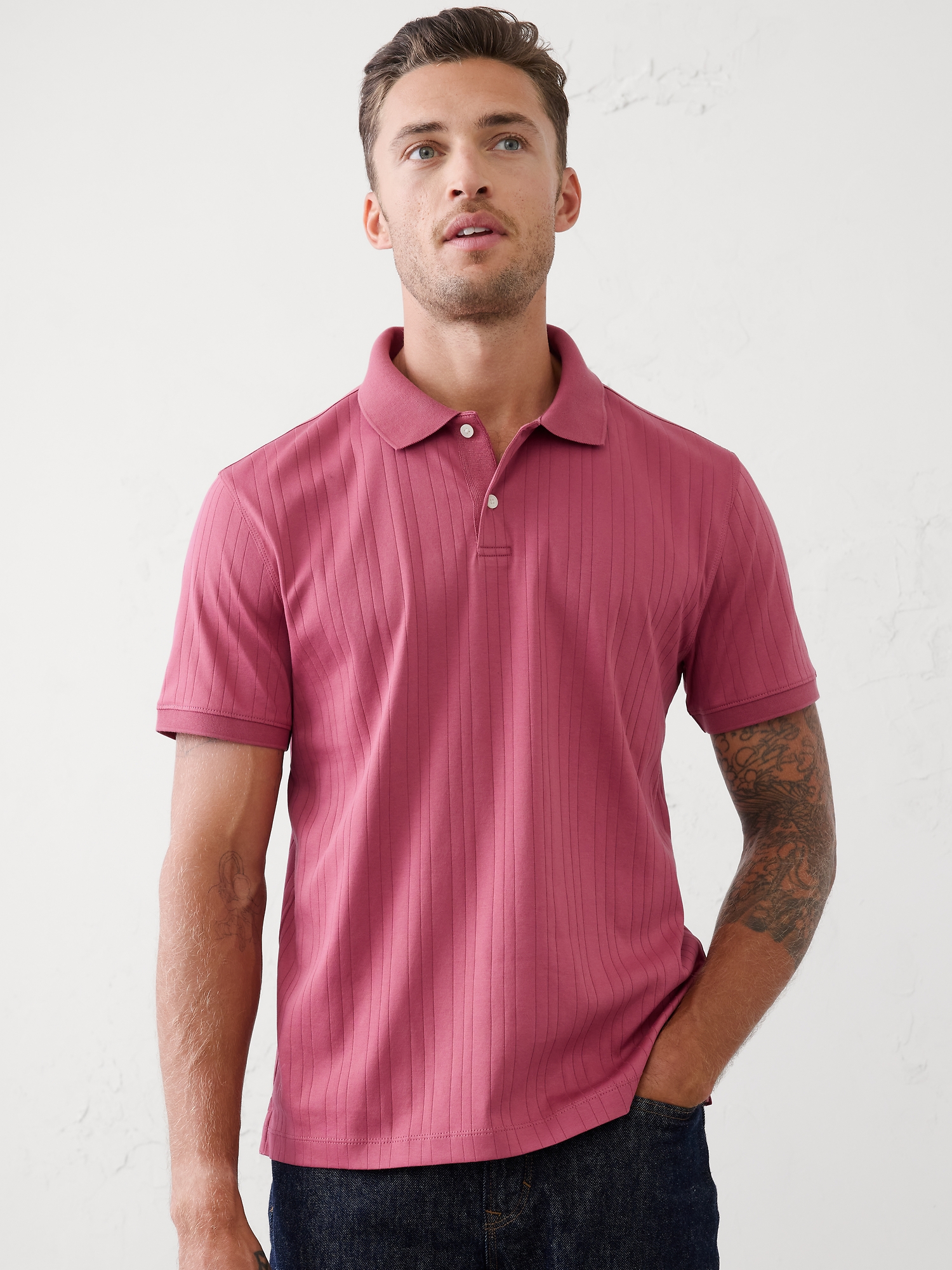 Image number 1 showing, Standard-Fit Luxe Touch Polo