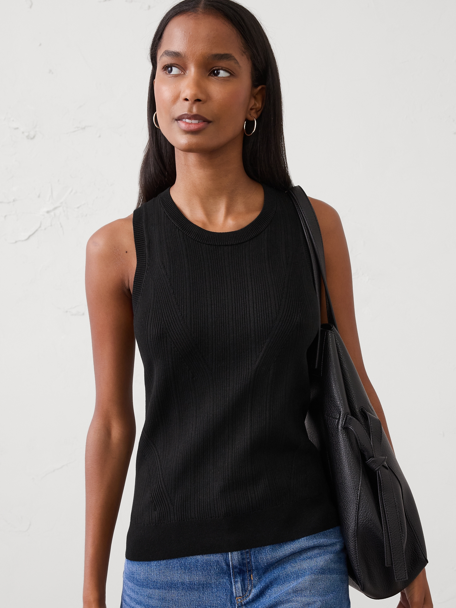 Image number 1 showing, Variegated Ribbed Shell Sweater