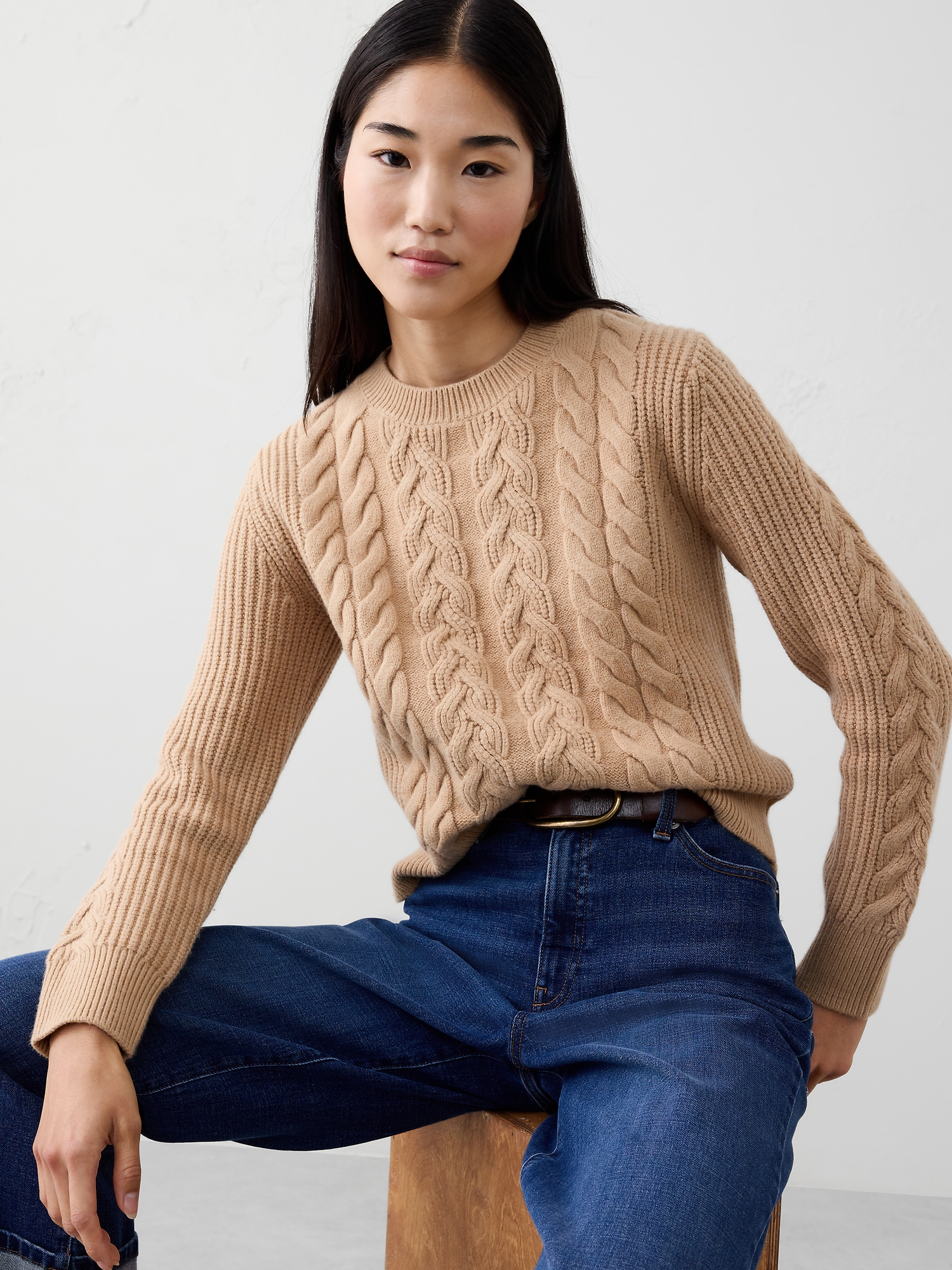 Chandail en tricot torsadé