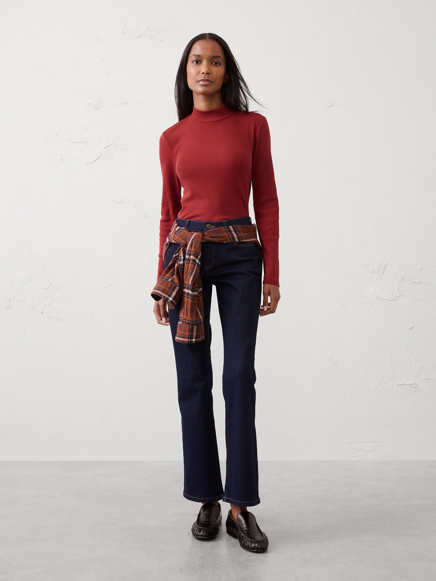 Image number 1 showing, Ribbed Mockneck Top