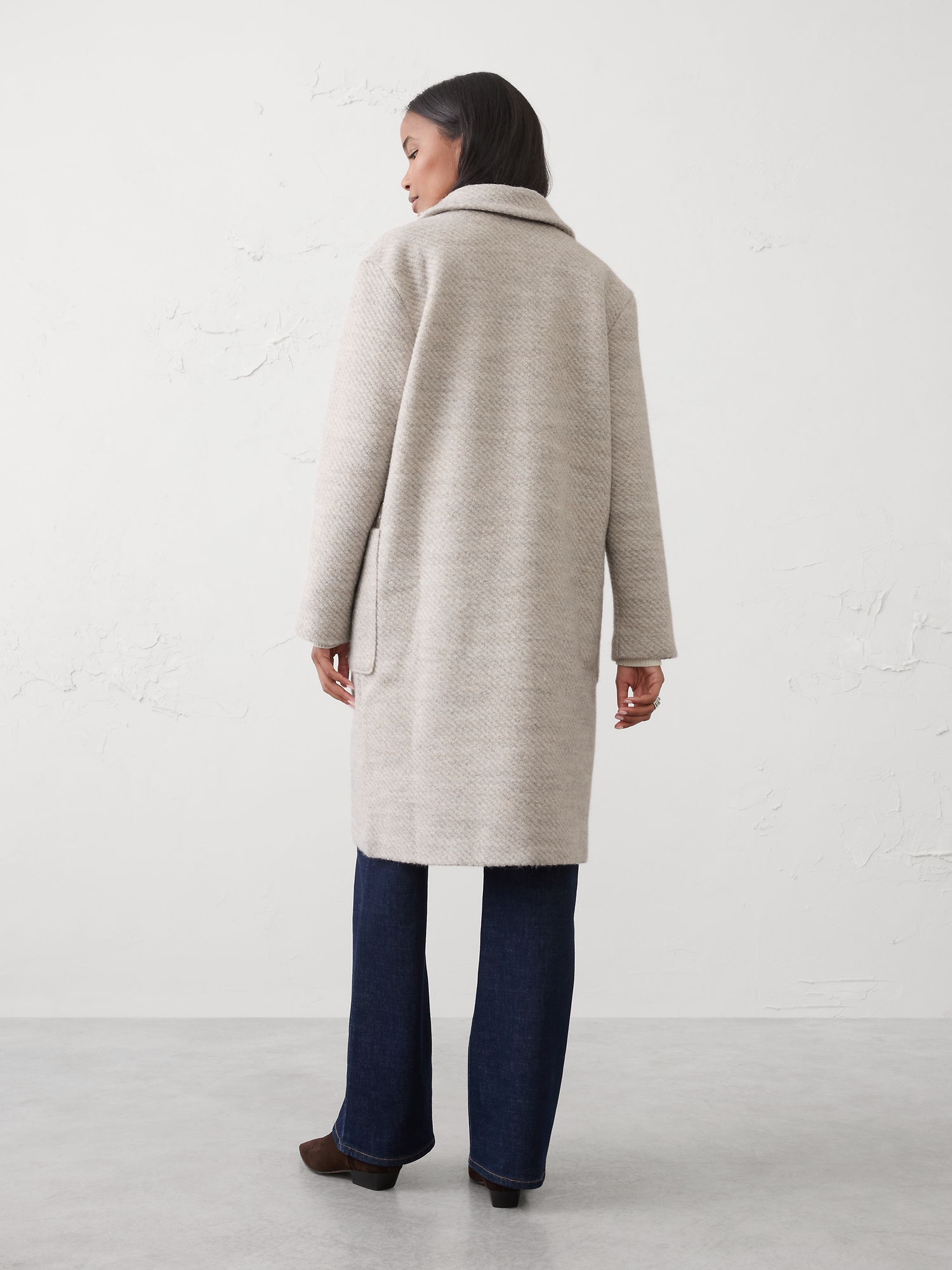 Image number 2 showing, Knit Long Mac Coat