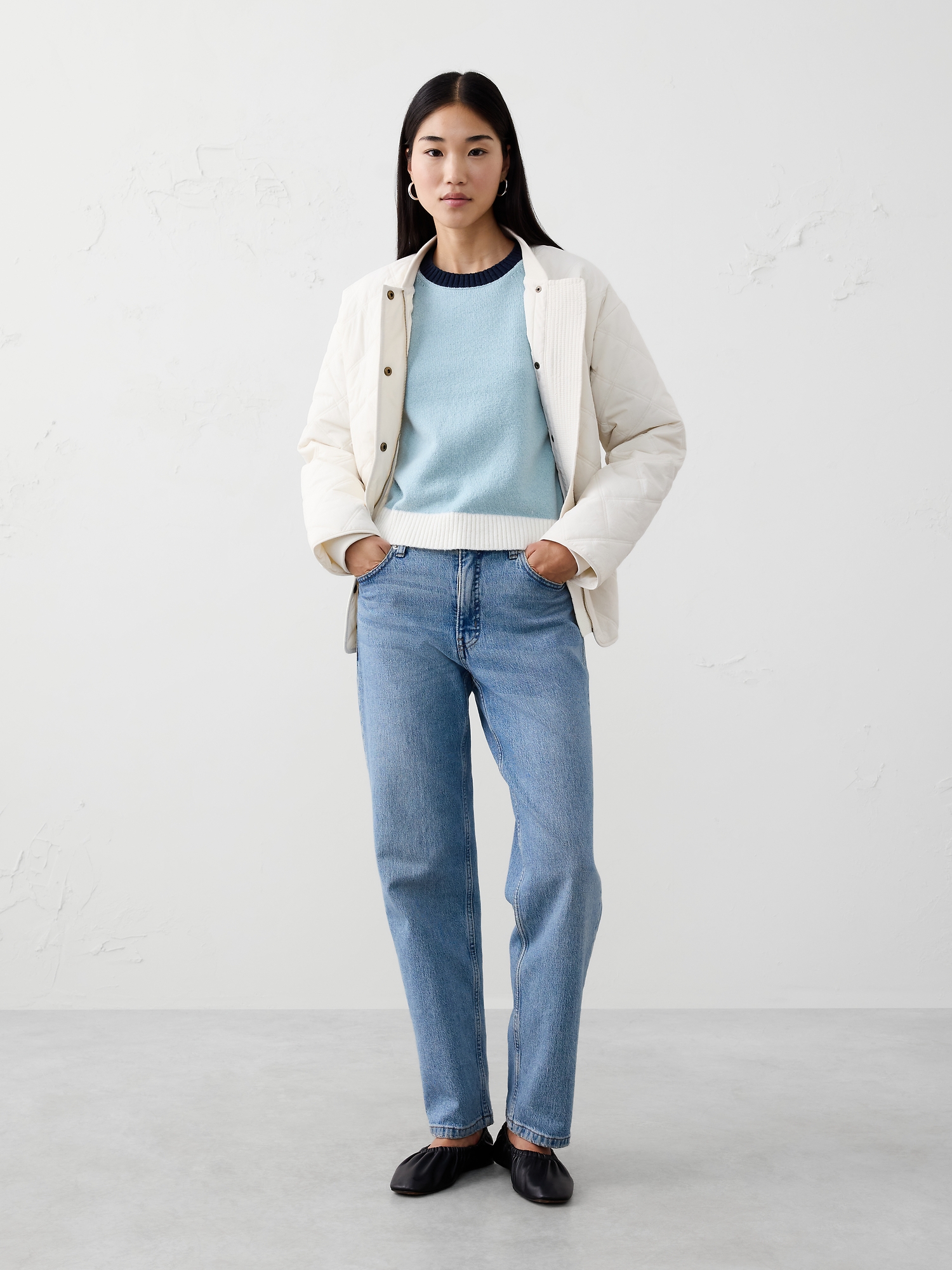 Image number 1 showing, Color Blocked Pullover Sweater