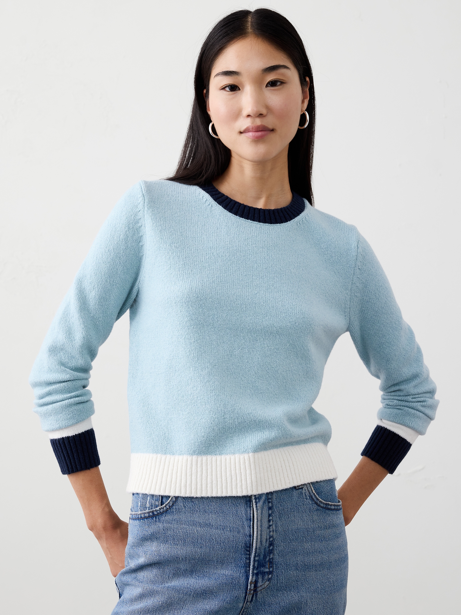 Image number 3 showing, Color Blocked Pullover Sweater