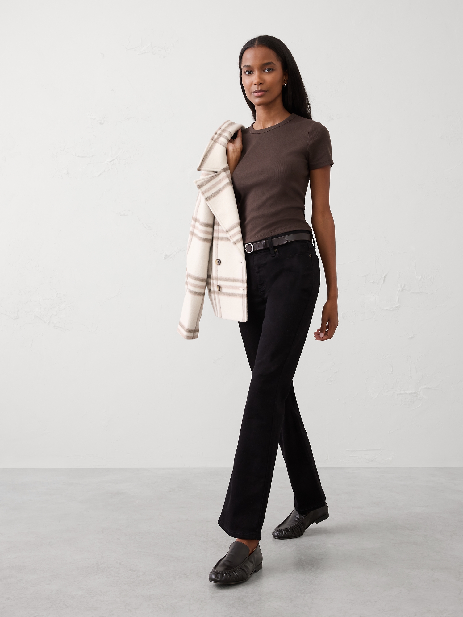 Ribbed T-Shirt - Dark Oak Taupe
