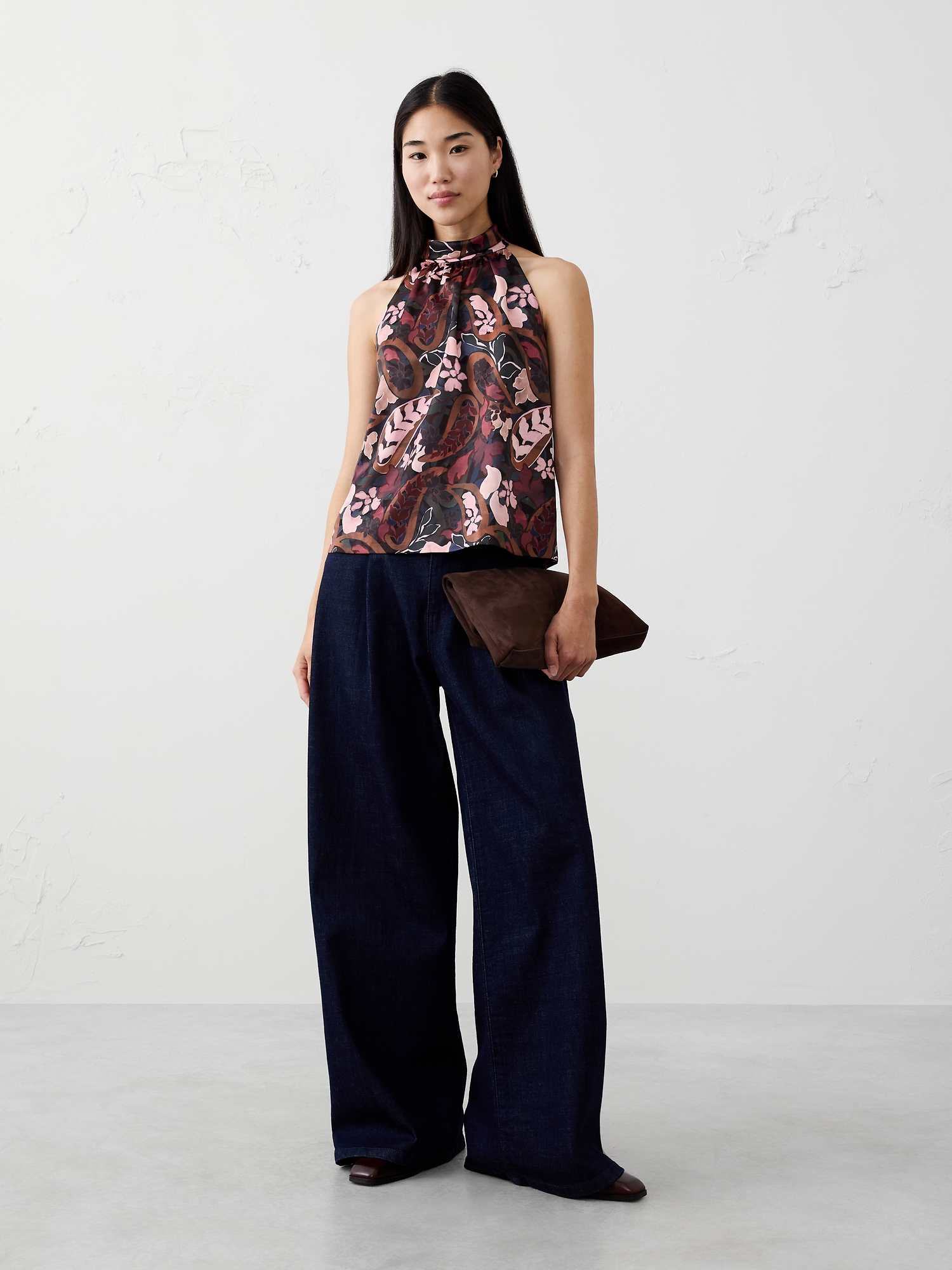 Image number 1 showing, Halter Mock-Neck Top