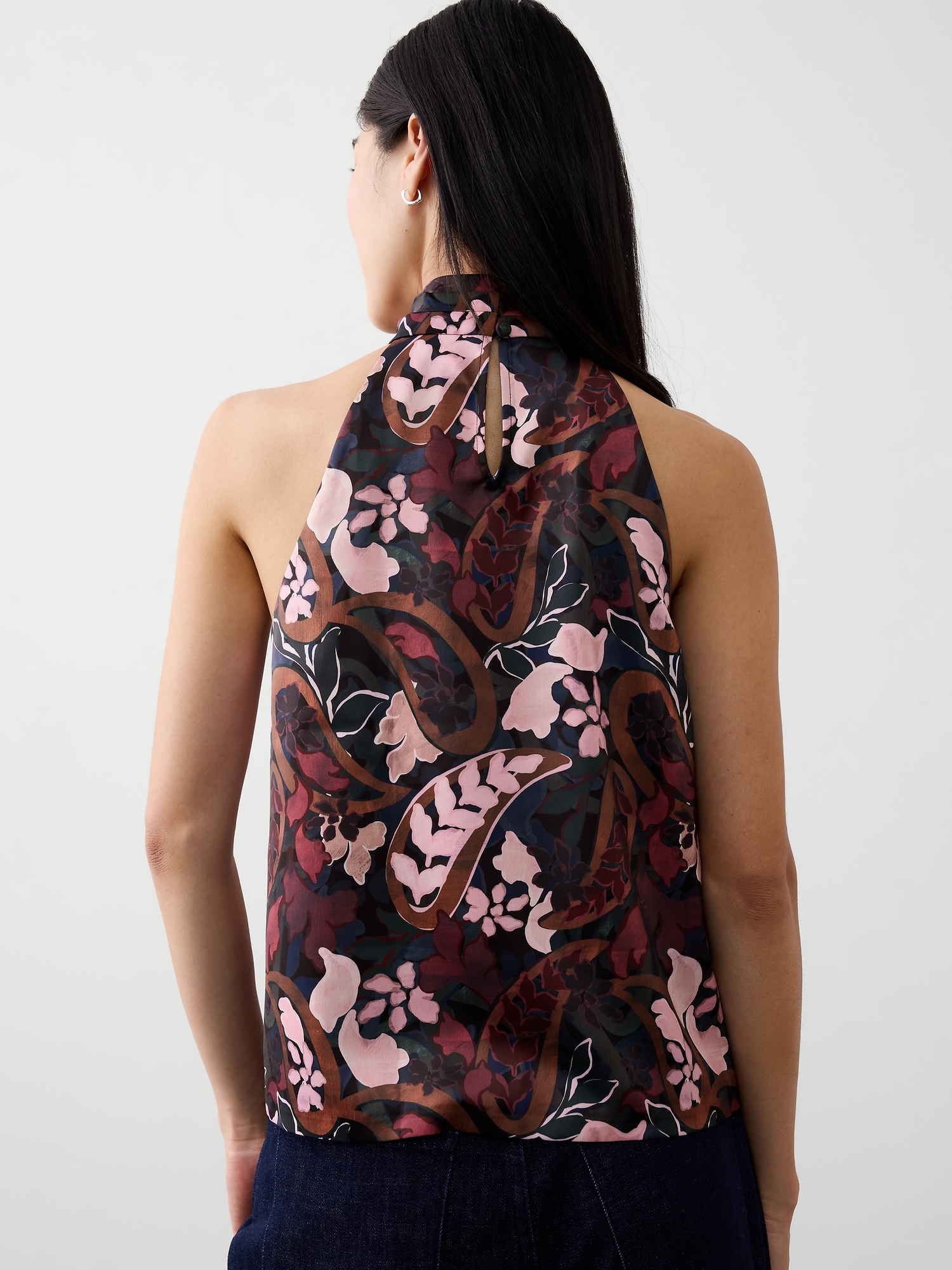 Image number 2 showing, Halter Mock-Neck Top