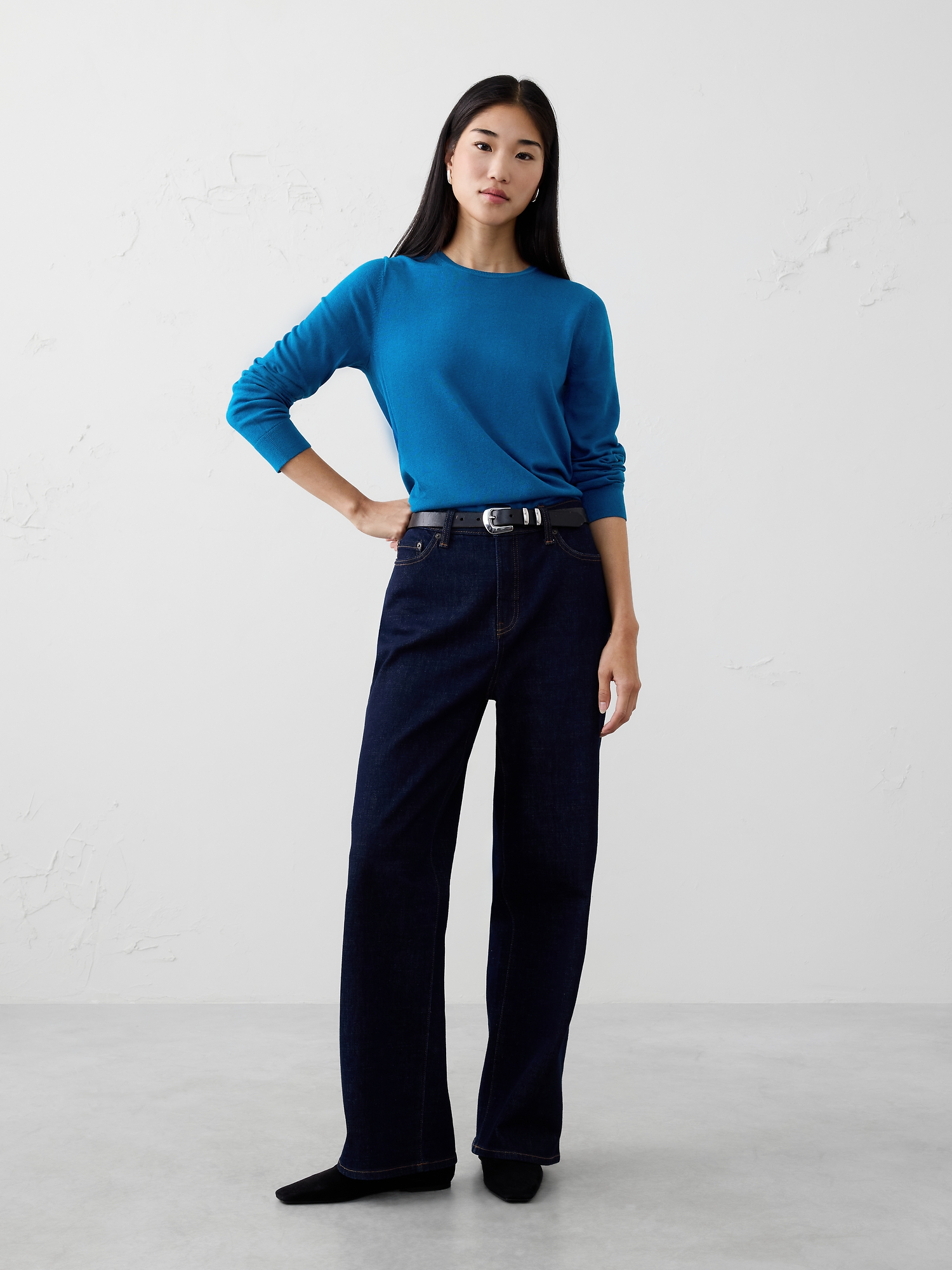 Forever Crew-Neck Sweater - Marine Gem