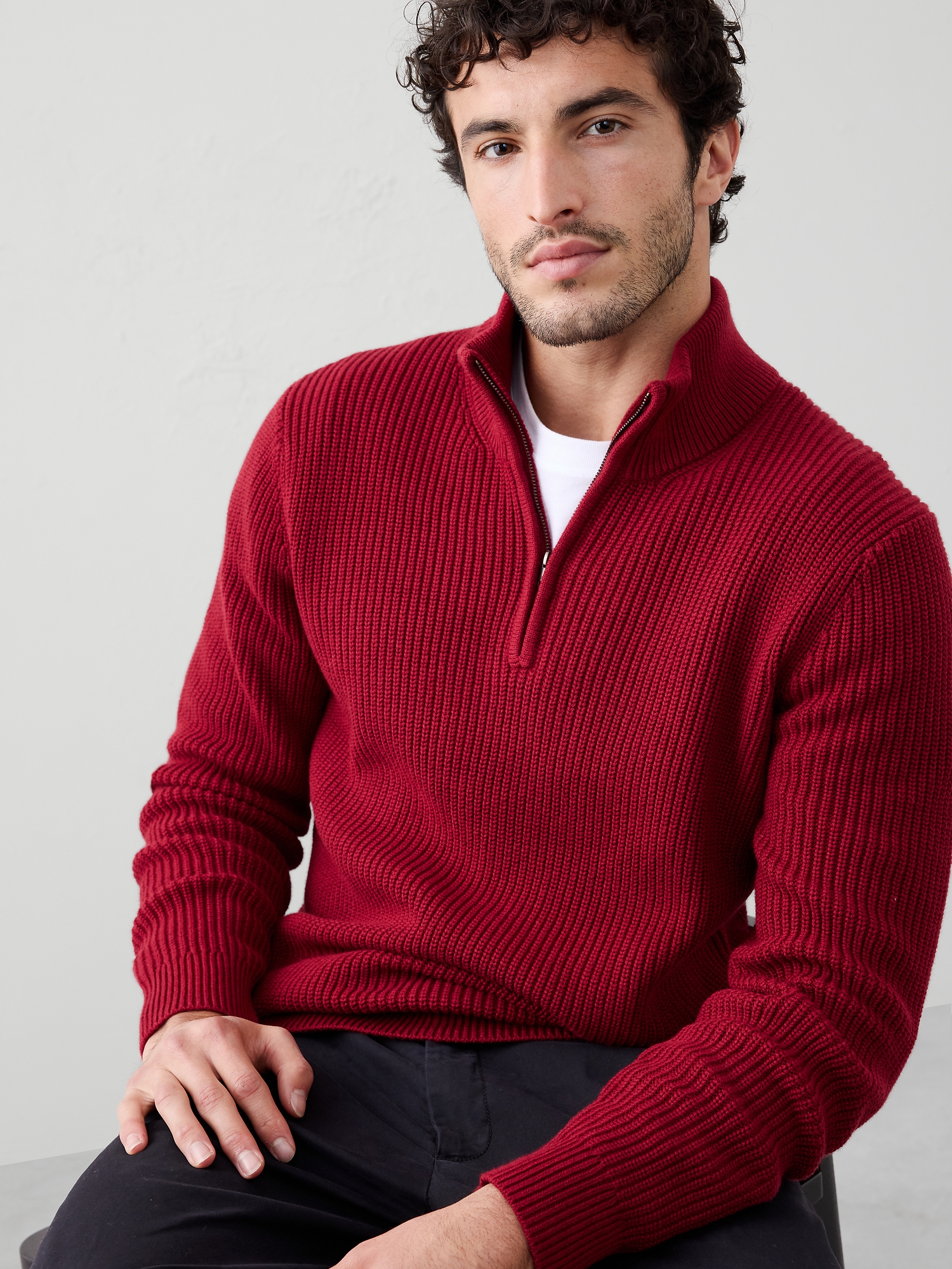 Fisherman Quarter-Zip Sweater