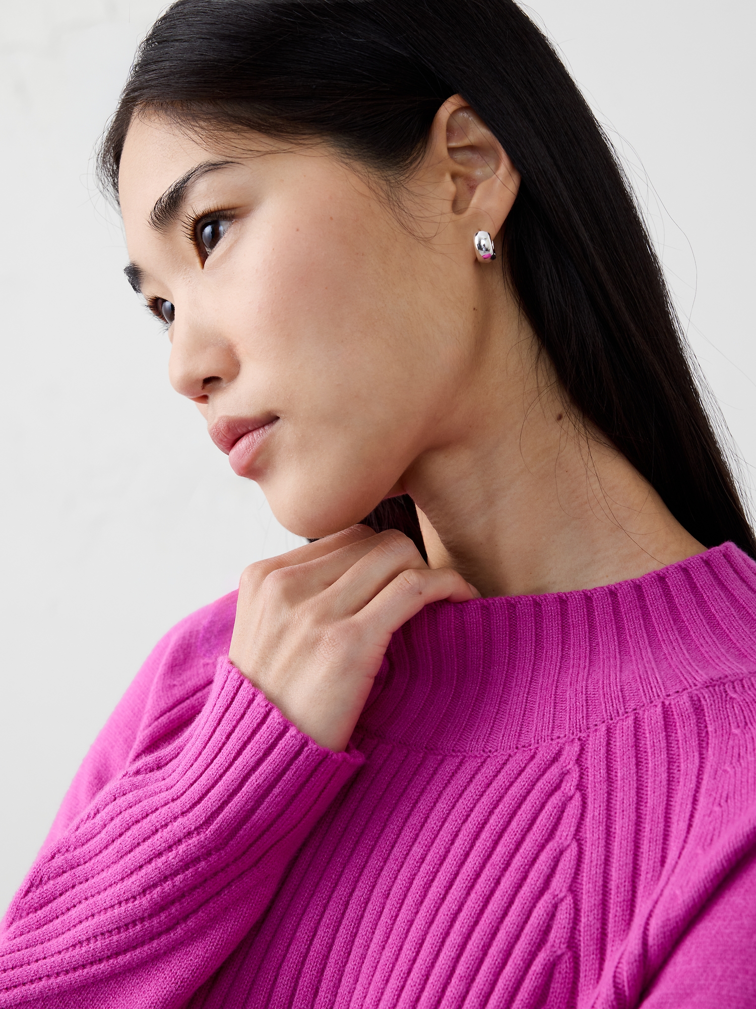 Image number 3 showing, Mixed Ribbed Turtleneck Sweater